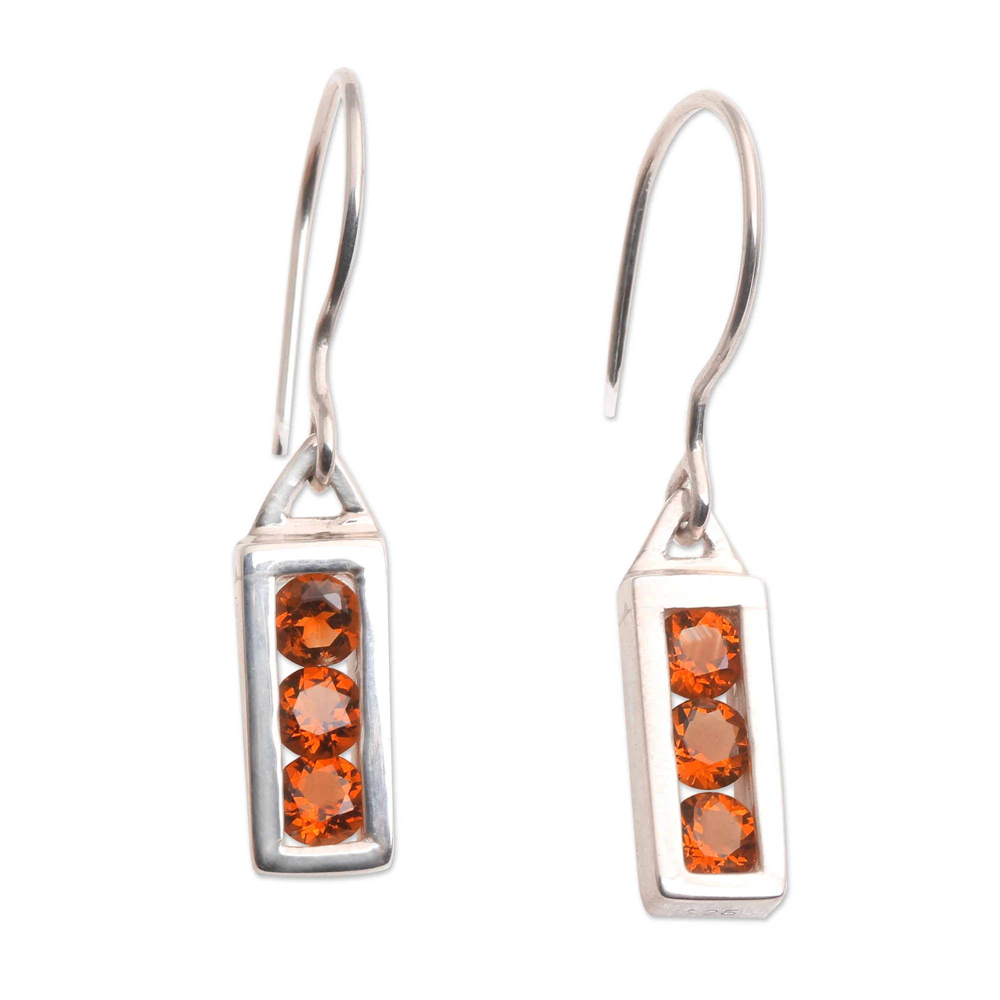 Golden Lantern Citrine Sterling Silver Dangle Earrings - Image 2