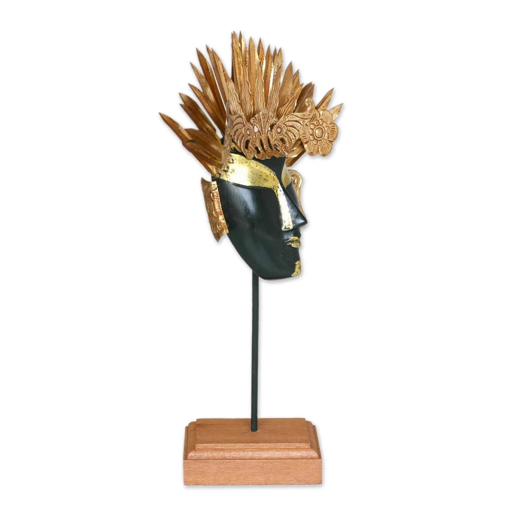 Golden Queen Wood and copper mask - Image 3