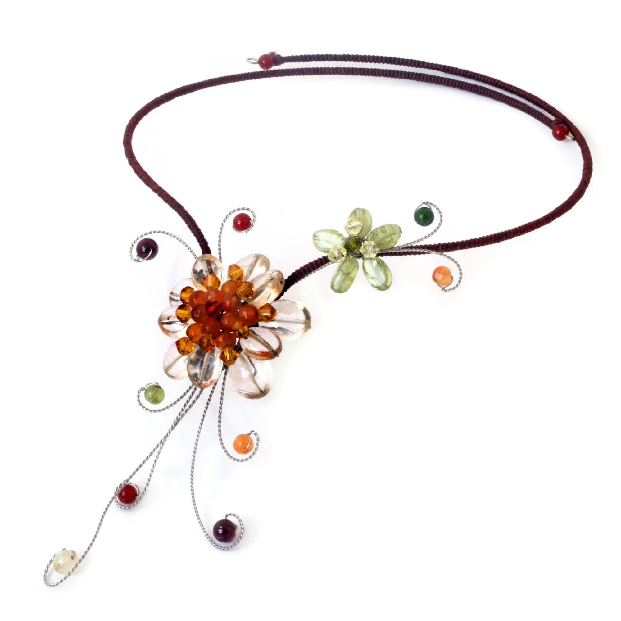 Gorgeous Blossom Multi-Gem Choker Necklace - Image 3