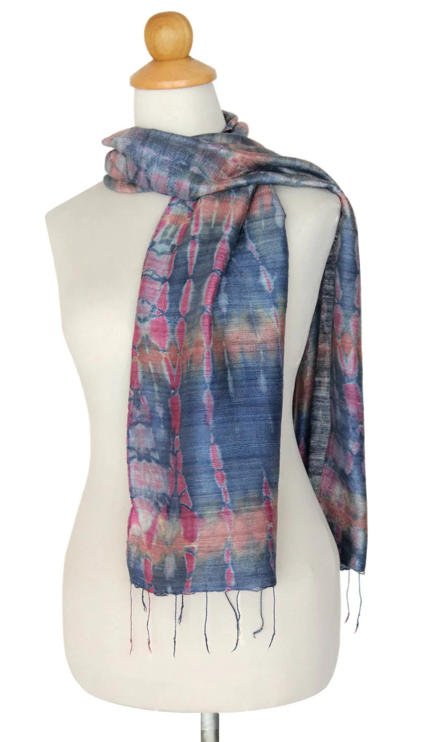 Gray Wilderness Multicolor Silk Scarf - Image 2