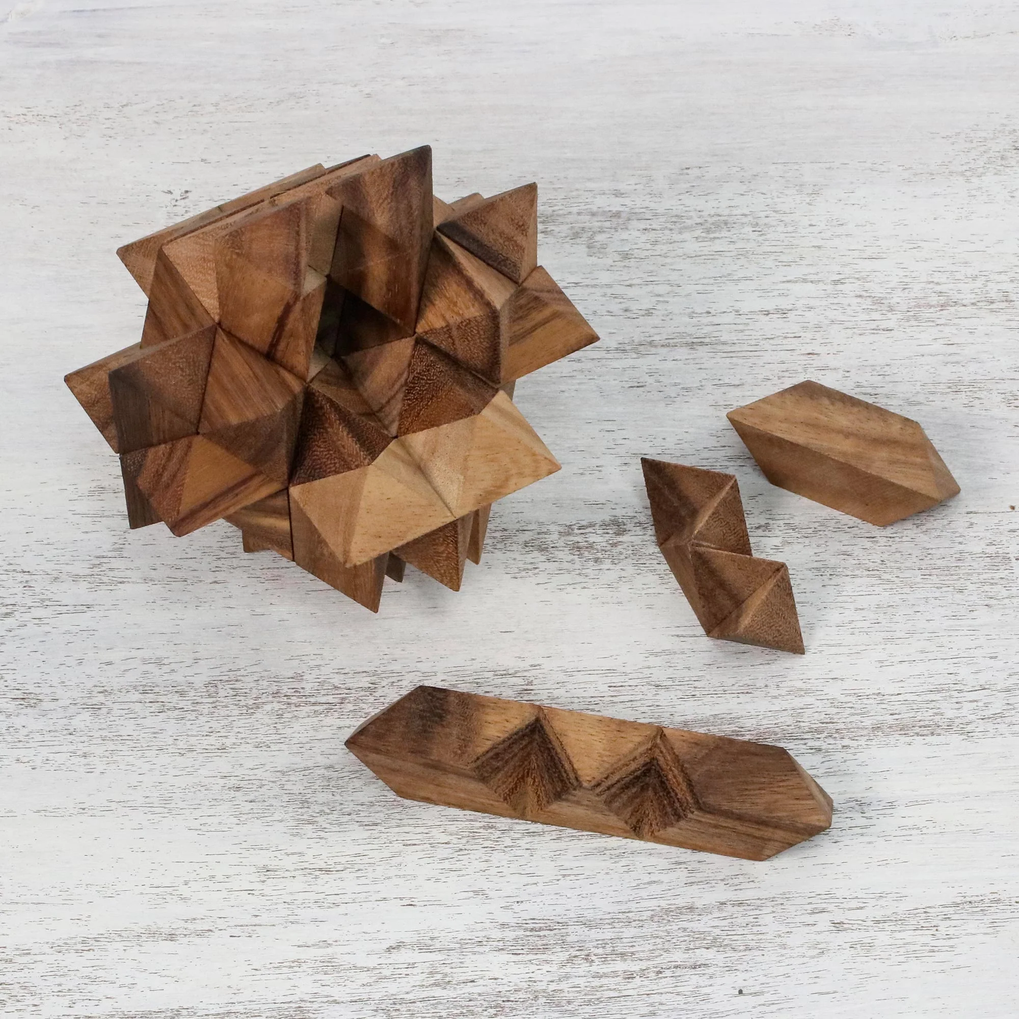 Great Star Raintree Wood 3D Puzzle from Thailand - Image 5