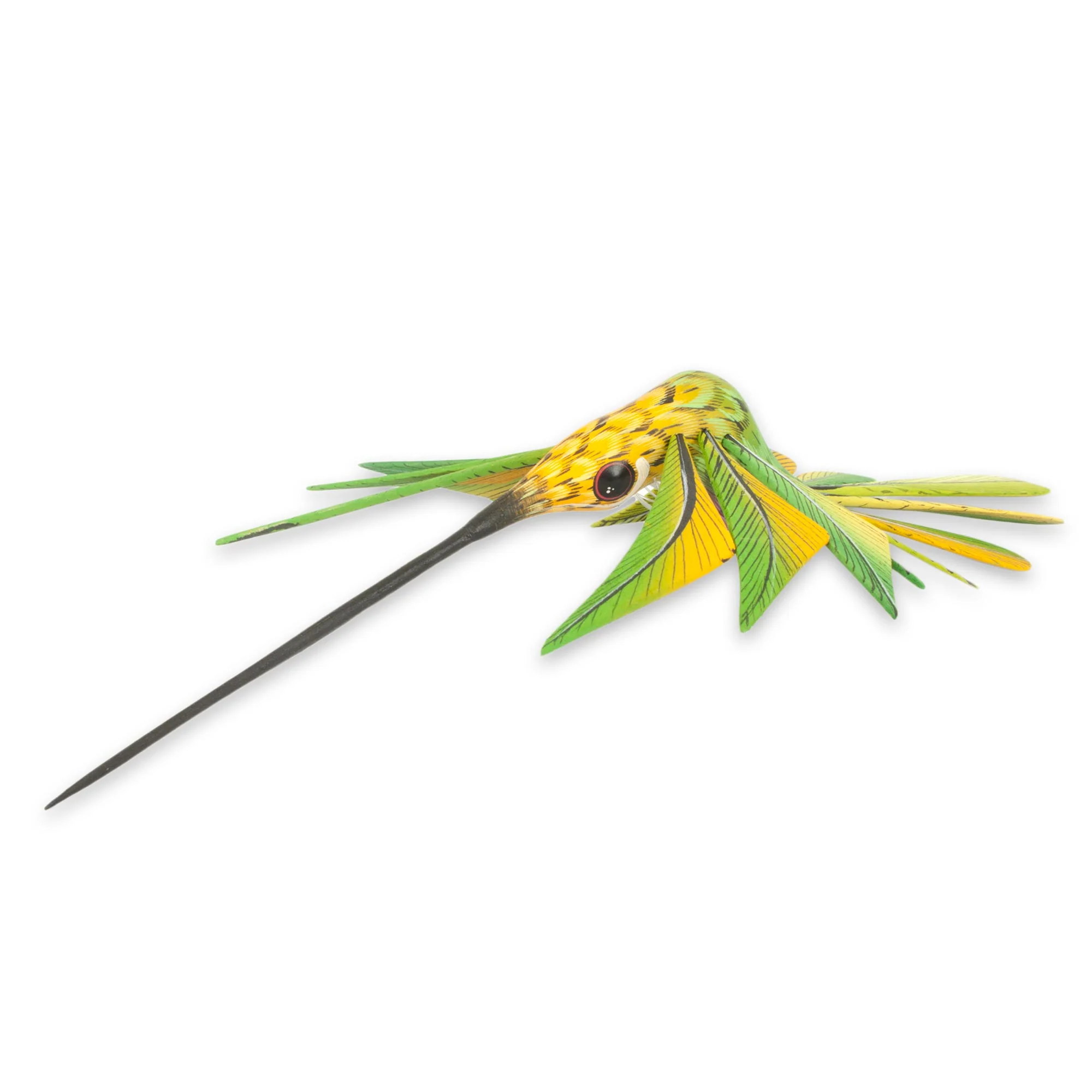 Green Hummingbird Green Hummingbird Alebrije Sculpture Crafted by Hand - Image 2