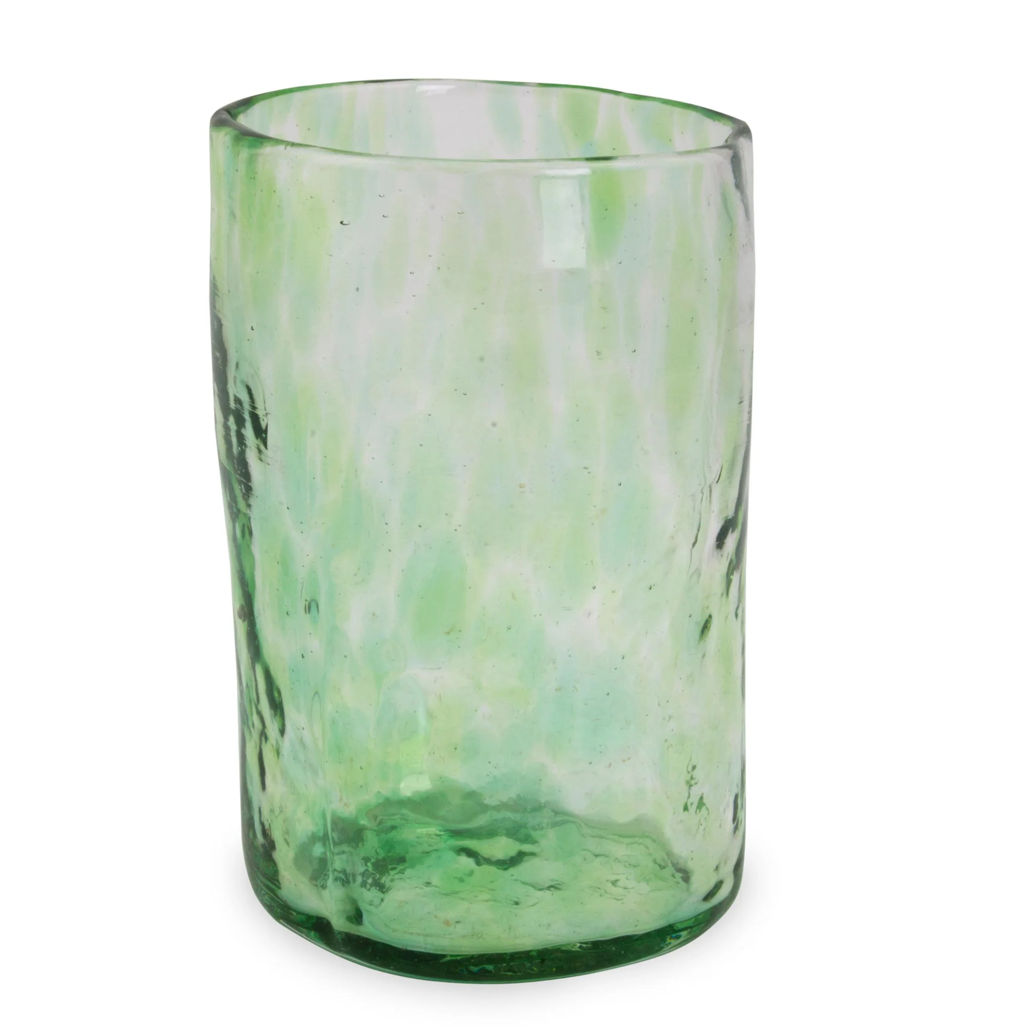 Green Mist Set of 4 Artisan Crafted Blown Glass Green Tumblers - Image 5