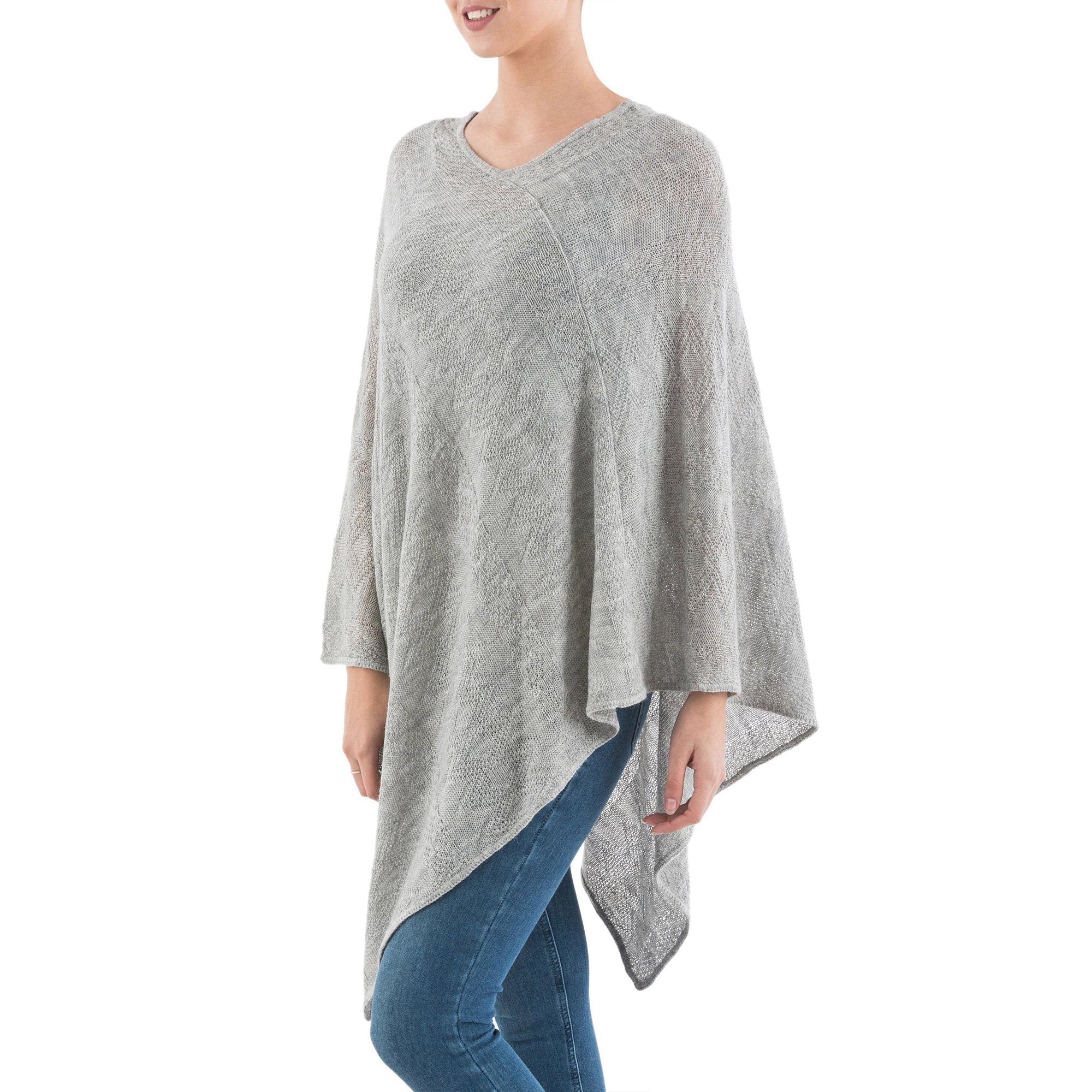 Grey Tulip Petal Poncho - Image 2
