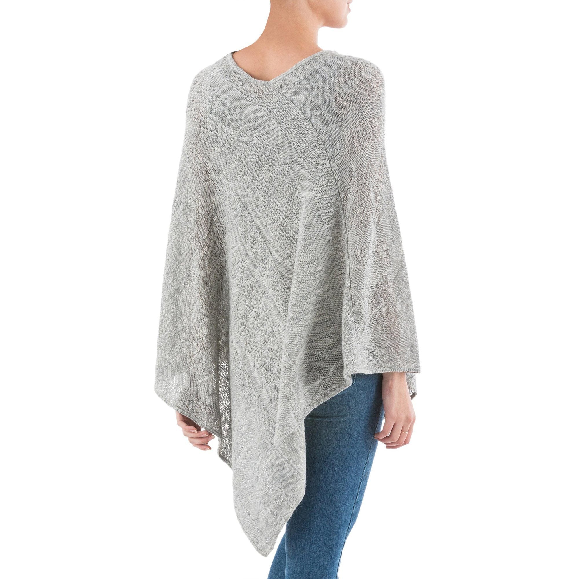 Grey Tulip Petal Poncho - Image 3