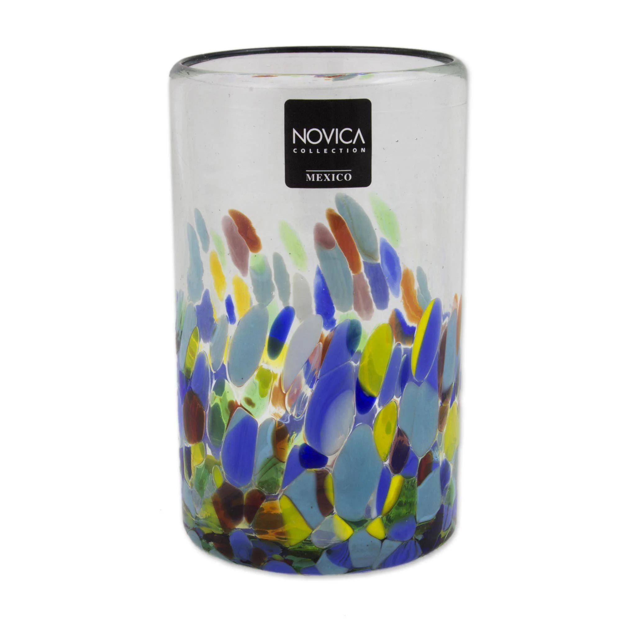 Hand-Blown Confetti Water Glass - Set of 6 - Image 4