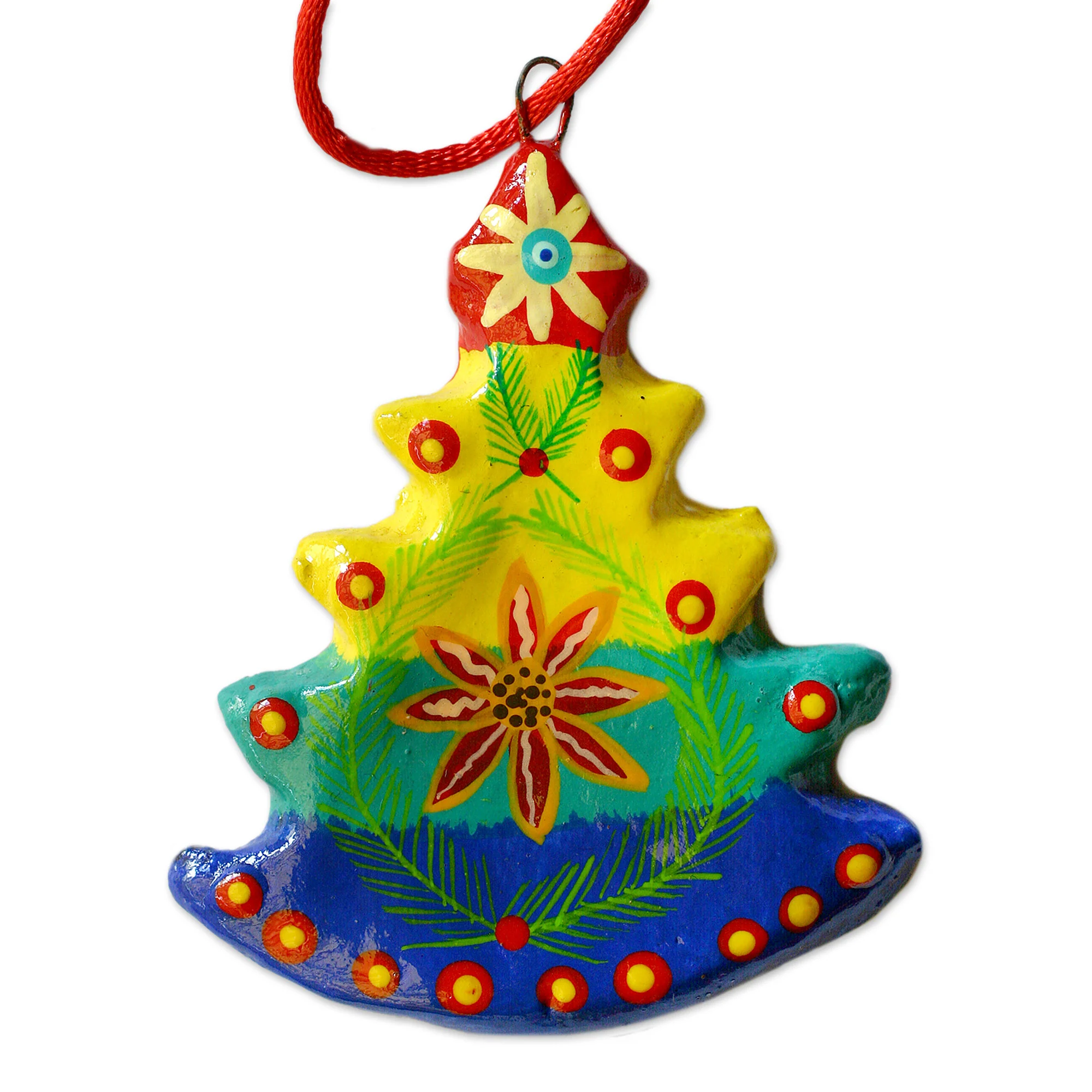 Hand Painted Christmas Tree Ceramic Ornaments - Image 3