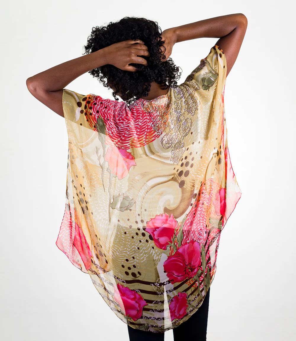 Handcrafted Sari Kimono - Image 4