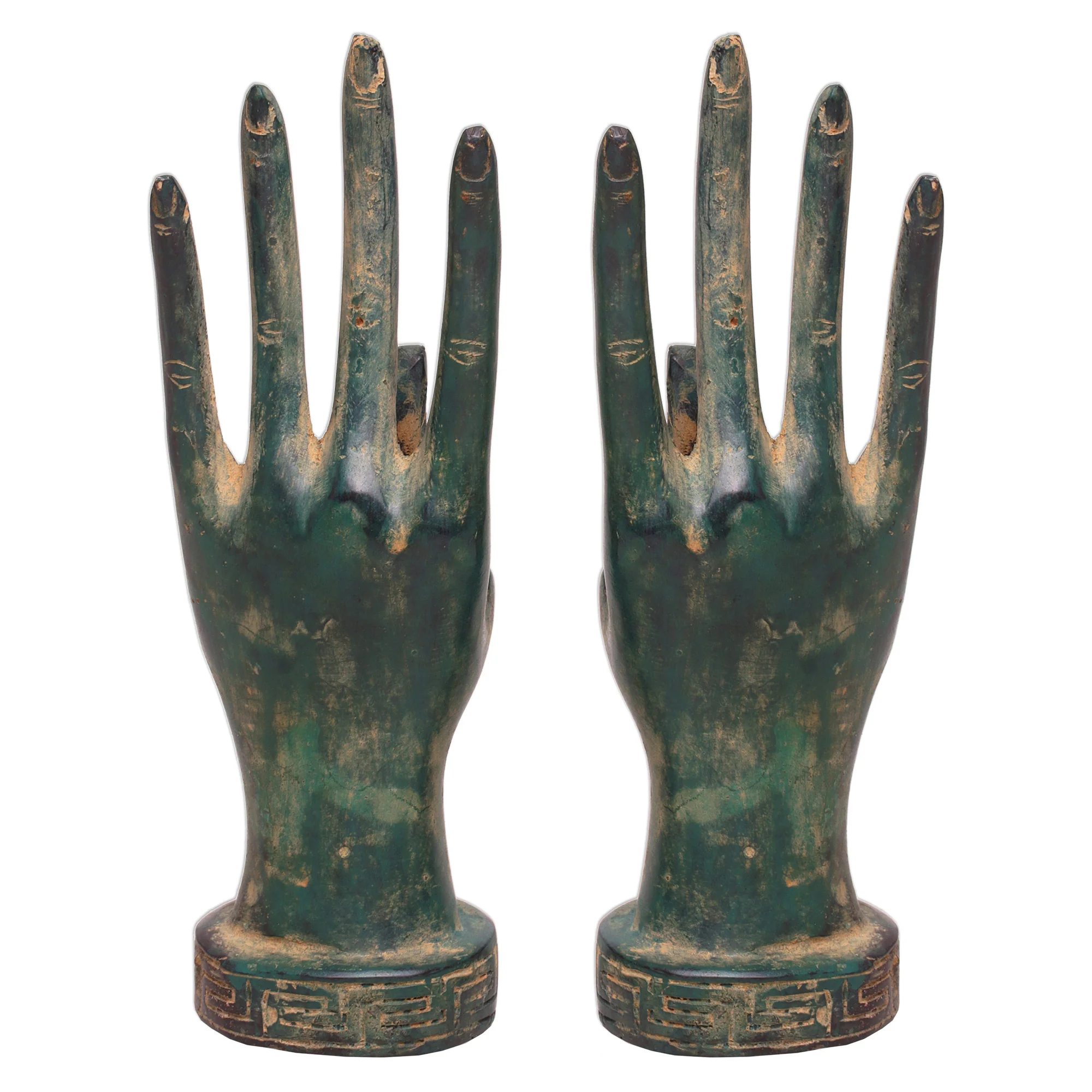 Hands Of A Goddess Bronze Statuette Pair - Image 2