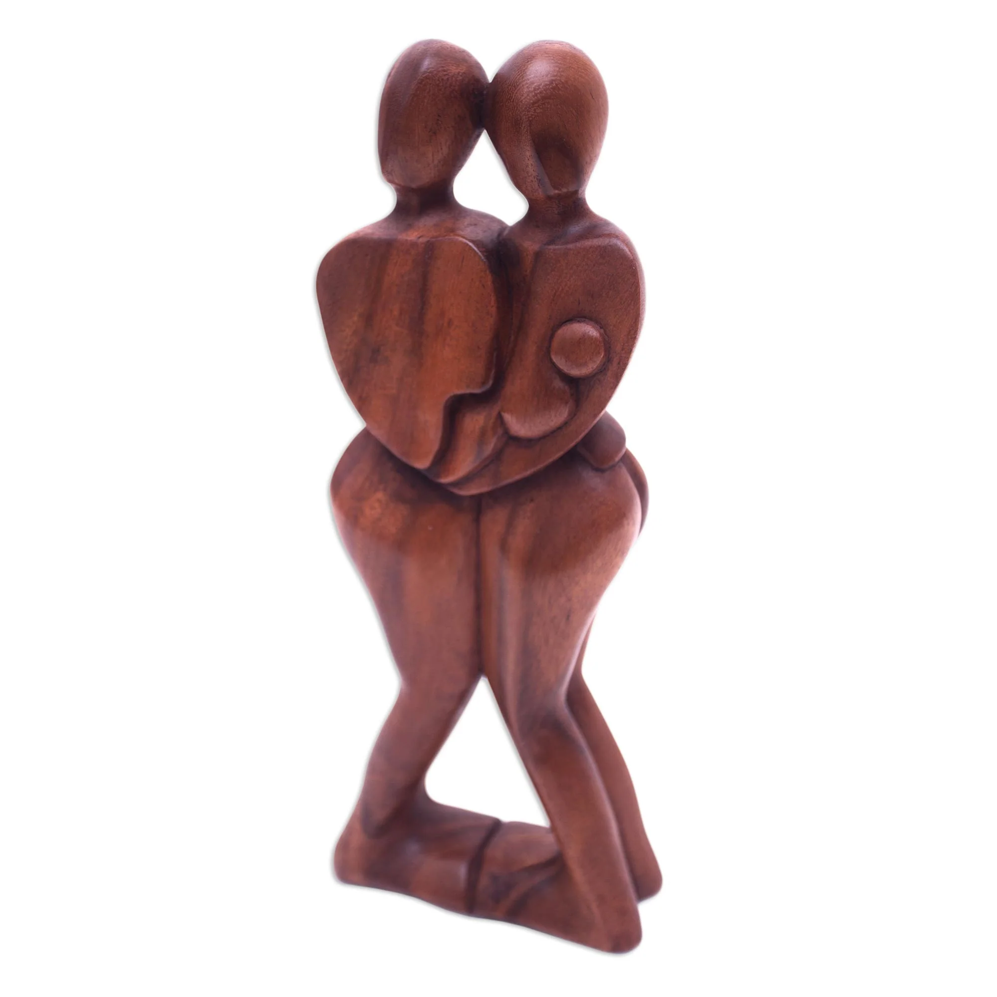 Happy Family Suar Wood Sculpture - Image 4