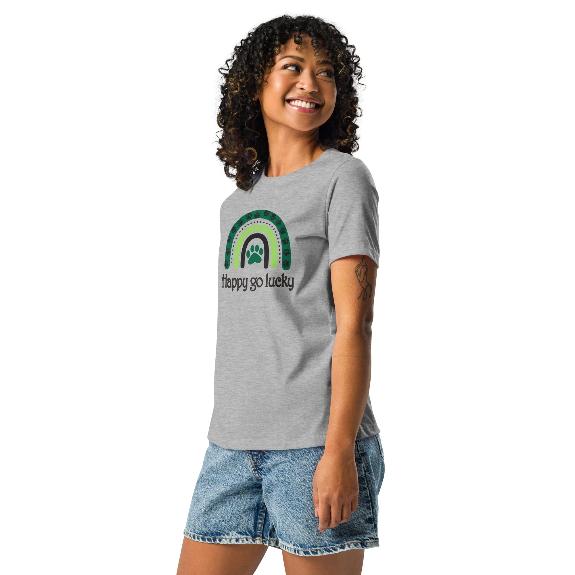 Happy Go Lucky Women's Relaxed T-Shirt - Image 2