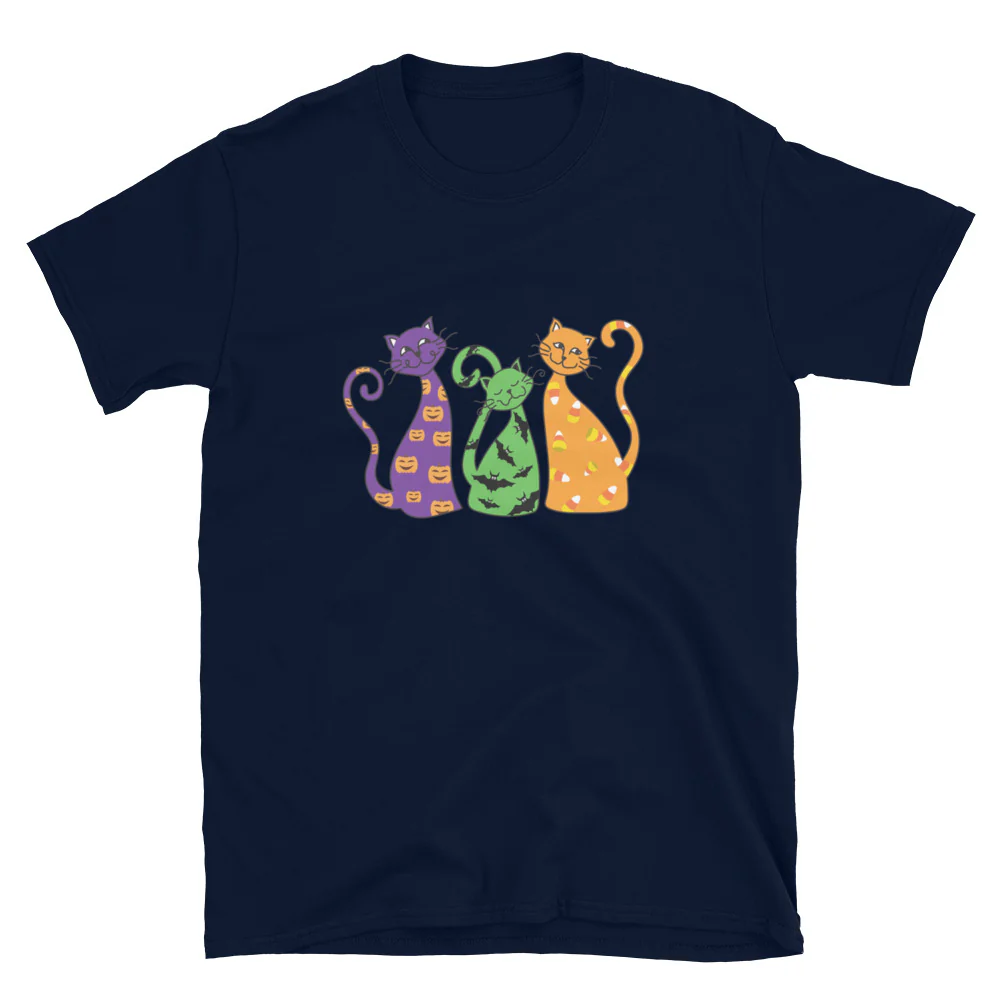 Happy Halloween Cats T-Shirt - Image 3