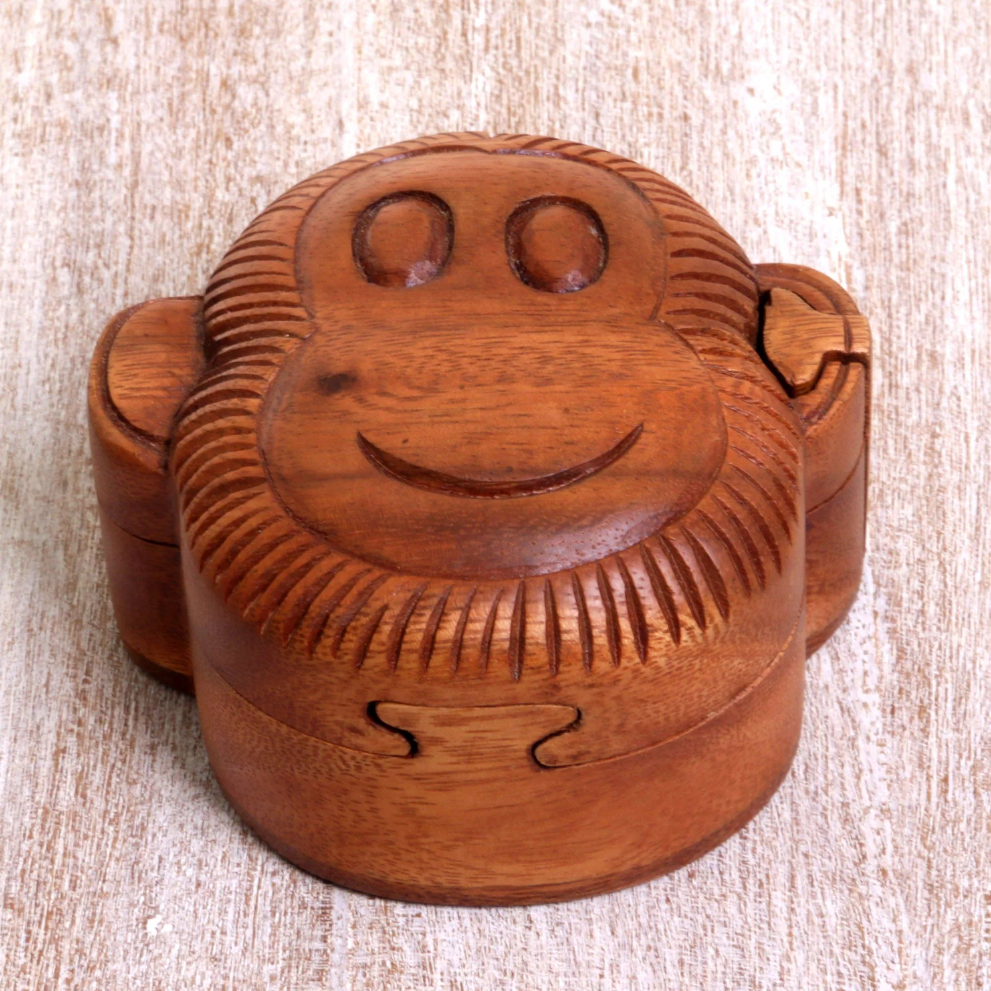 Happy Monkey Decorative Wood Box - Image 2