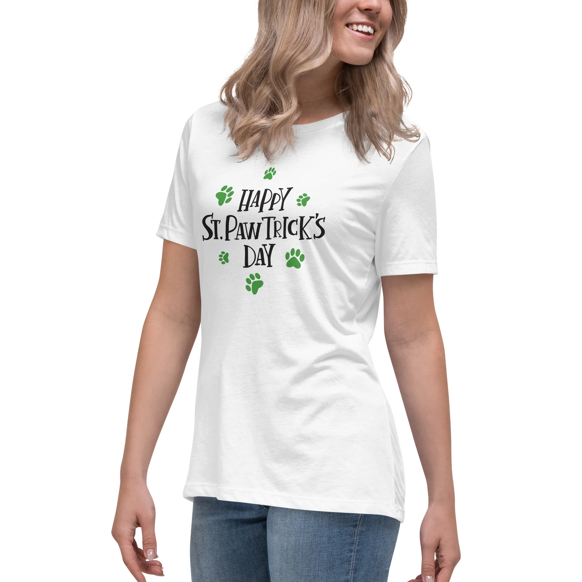 Happy St. Pawtricks Day Women's Relaxed T-Shirt - Image 2