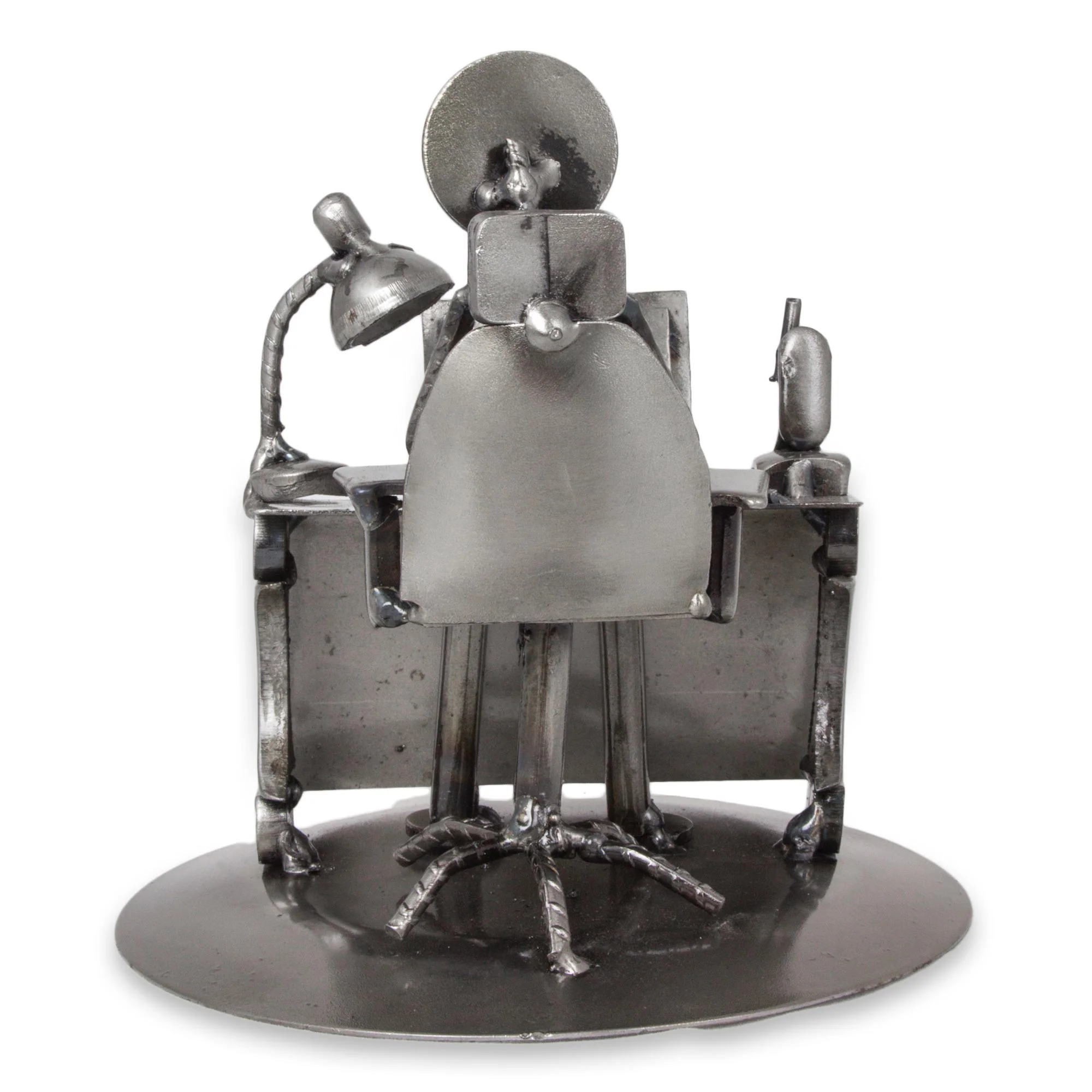 Hard-Working Executive Recycled Metal Sculpture - Image 3