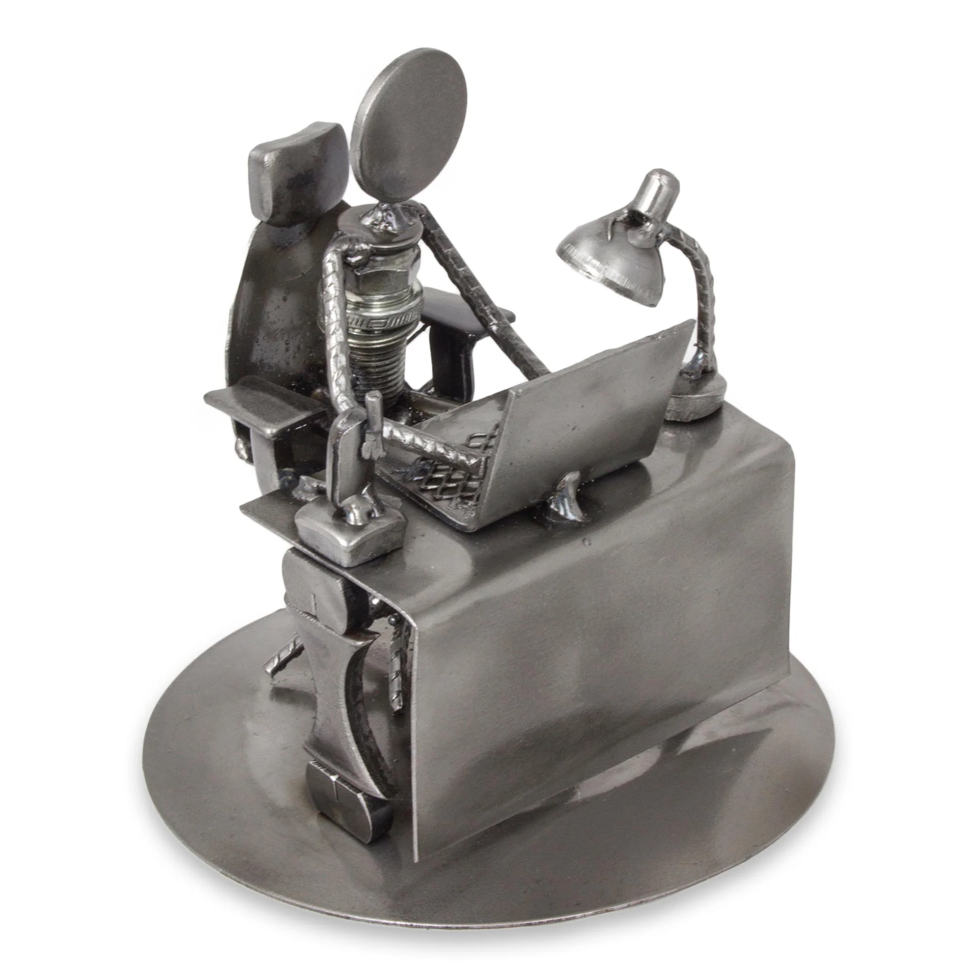 Hard-Working Executive Recycled Metal Sculpture - Image 4