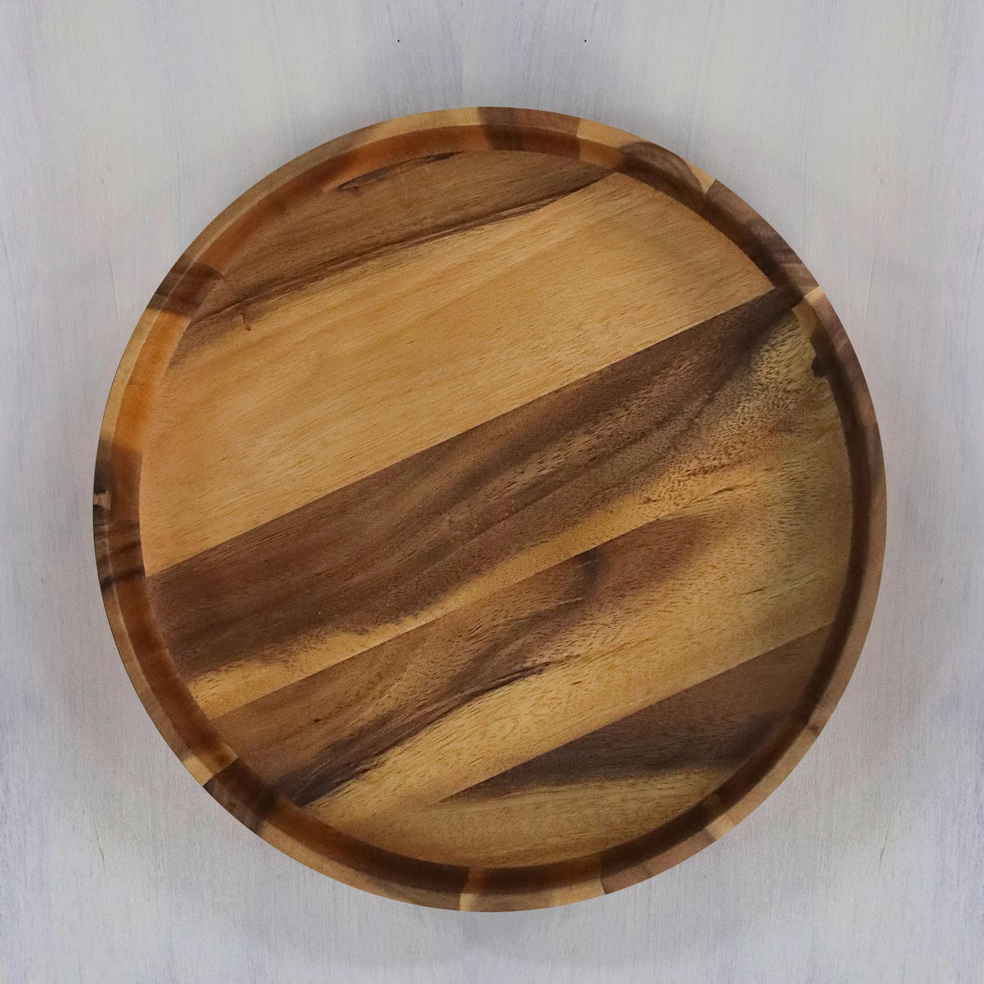 Harmonious Nature Artisan Crafted Natural Wood Serving Bowl from Thailand - Image 3