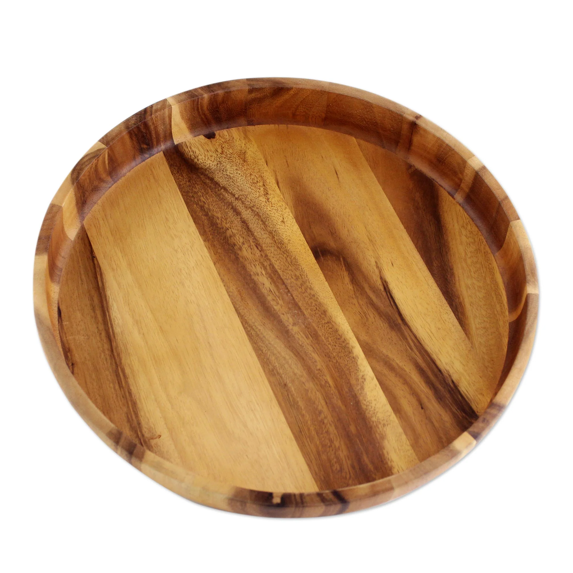 Harmonious Nature Artisan Crafted Natural Wood Serving Bowl from Thailand - Image 4