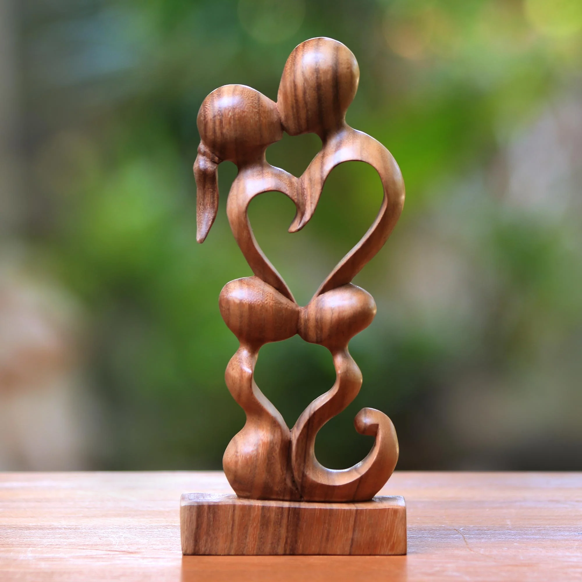 Harmony Romantic Suar Wood Sculpture - Image 3