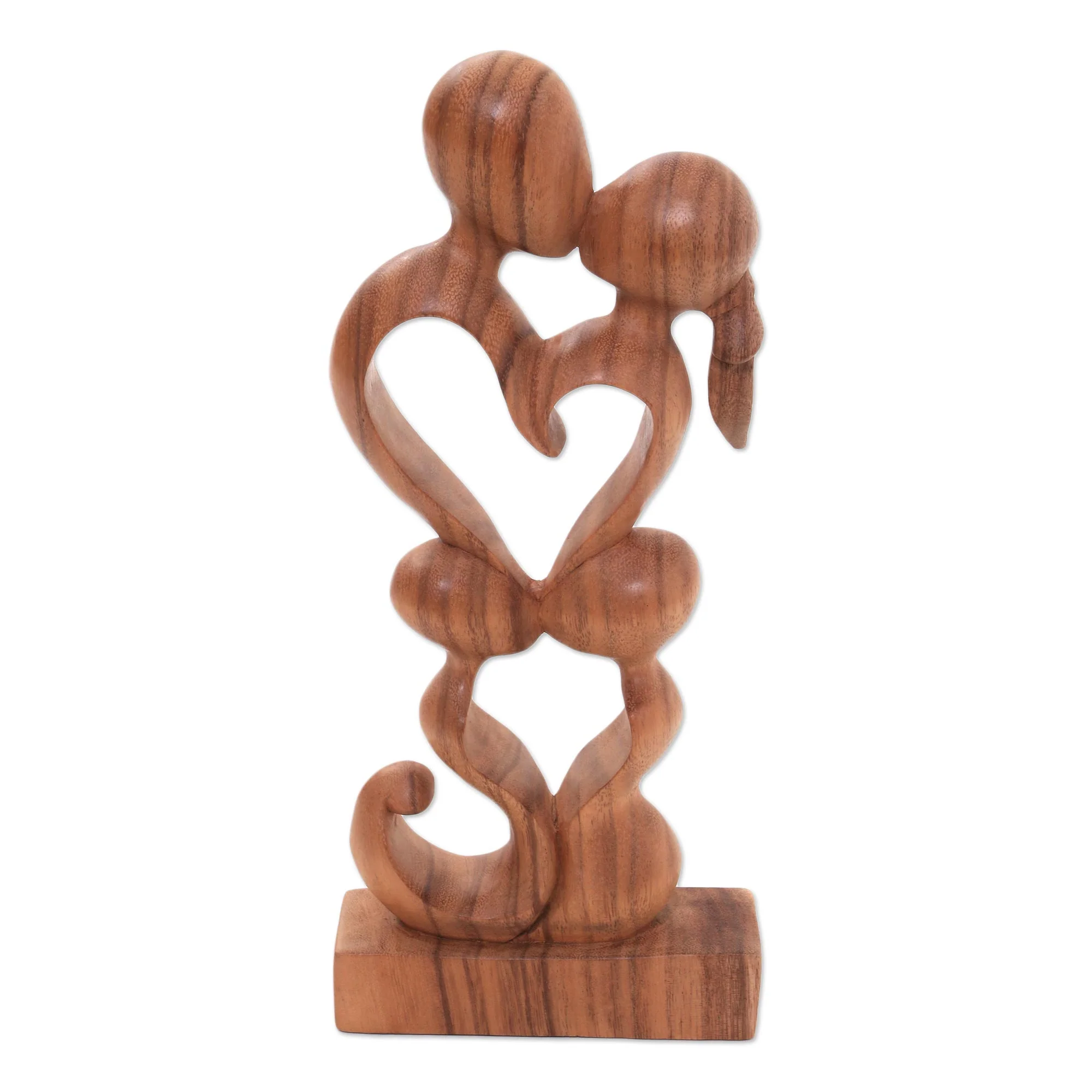 Harmony Romantic Suar Wood Sculpture - Image 4