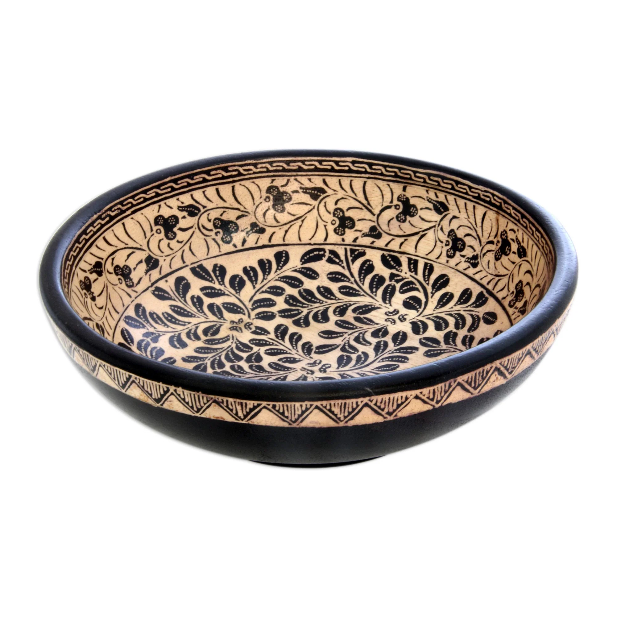 Harvest in Java Wood batik centerpiece - Image 2