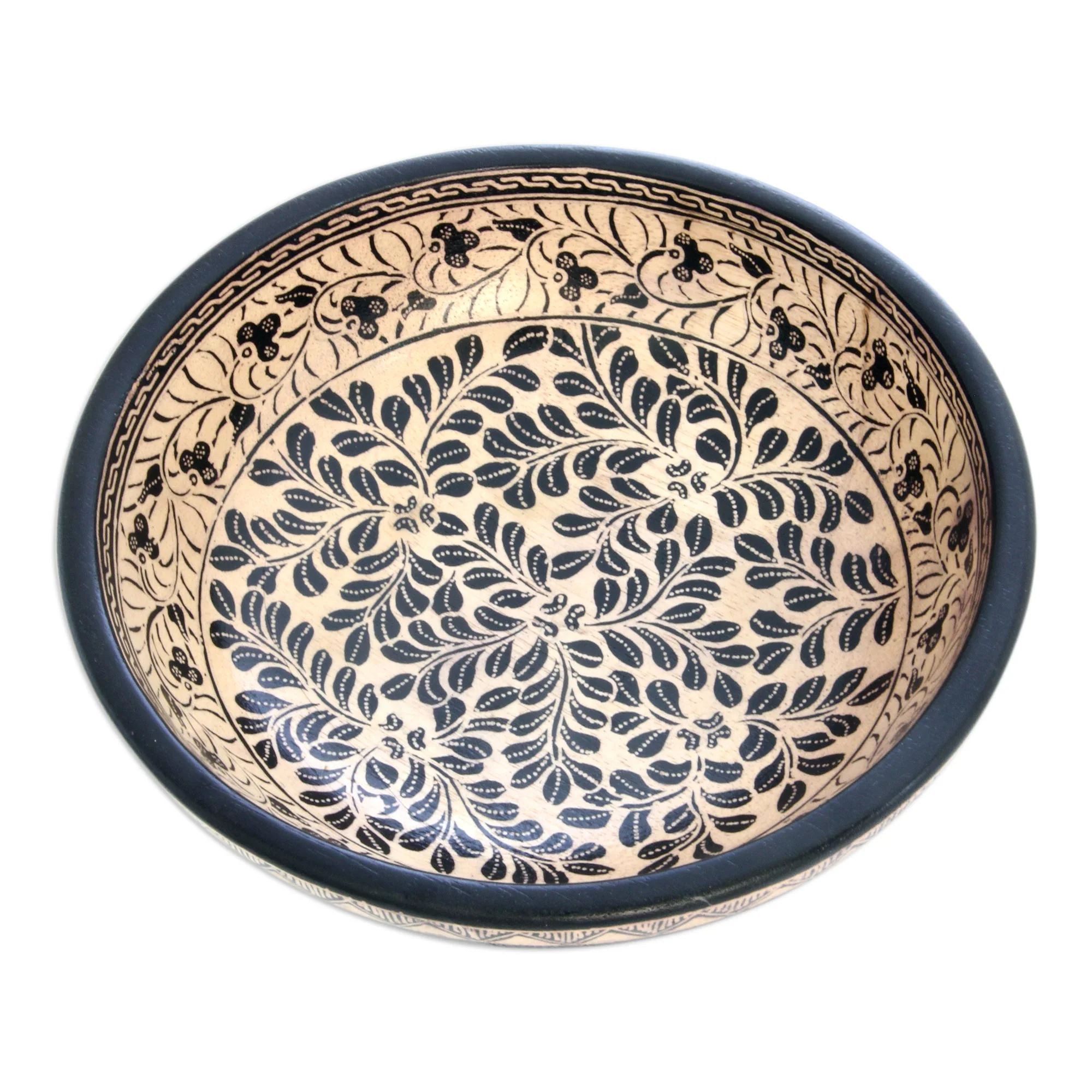 Harvest in Java Wood batik centerpiece - Image 3