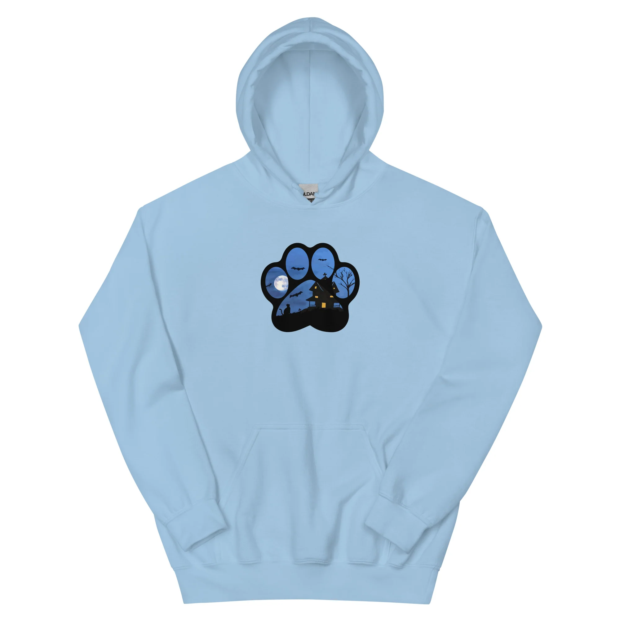 Haunted House Paw Print Hoodie - Image 11