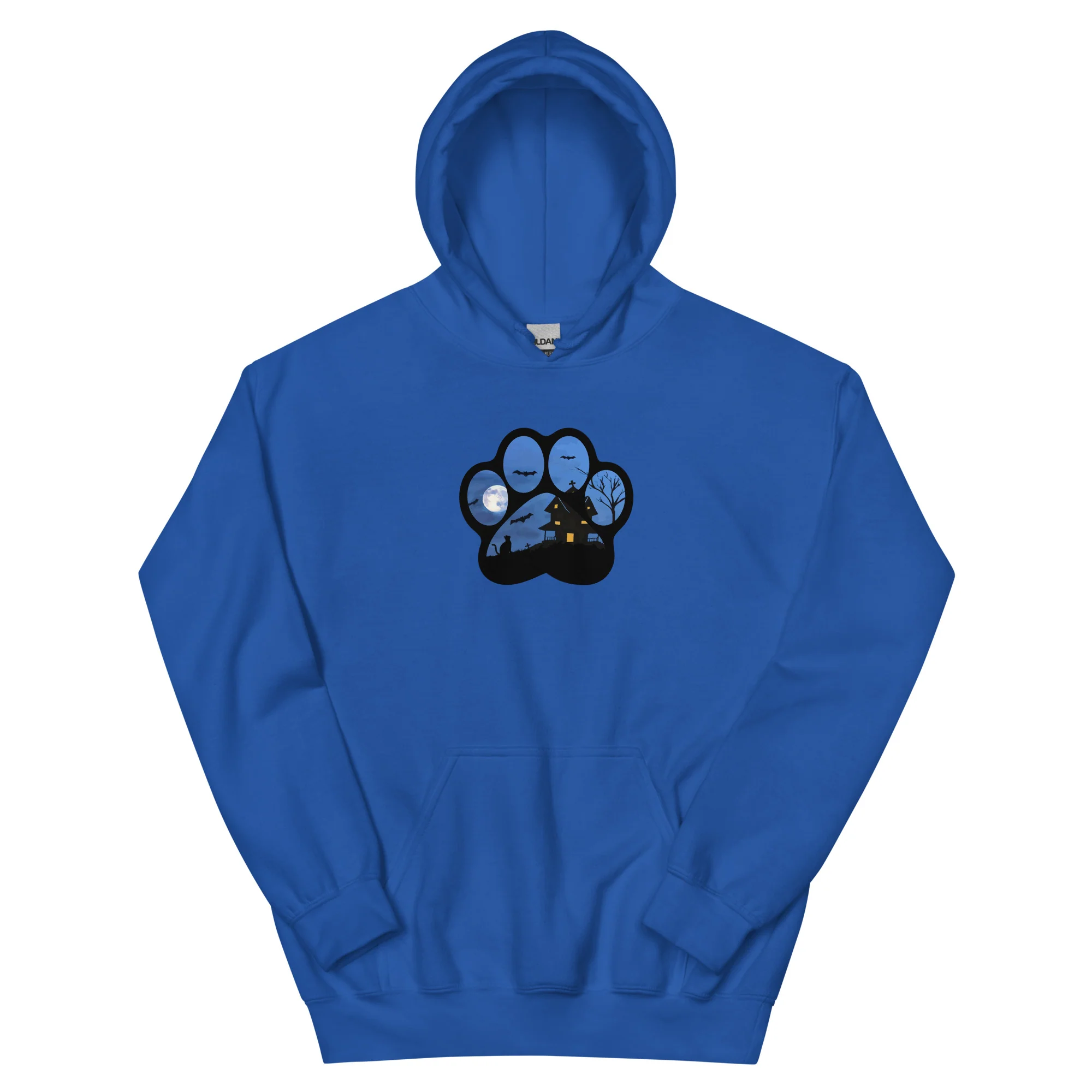 Haunted House Paw Print Hoodie - Image 3