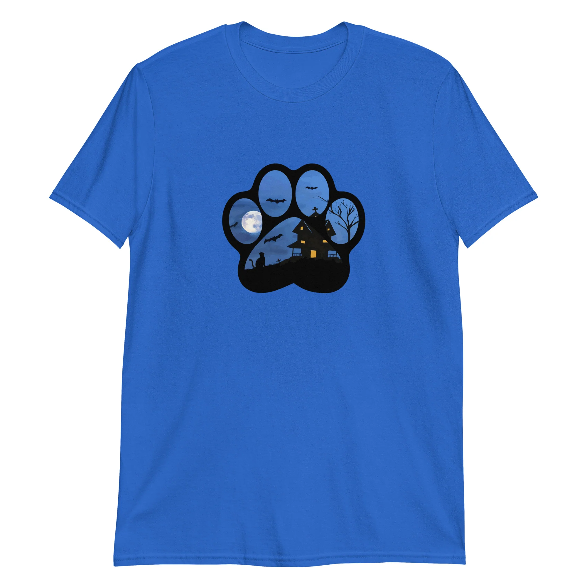 Haunted House Paw Print T-Shirt - Image 4