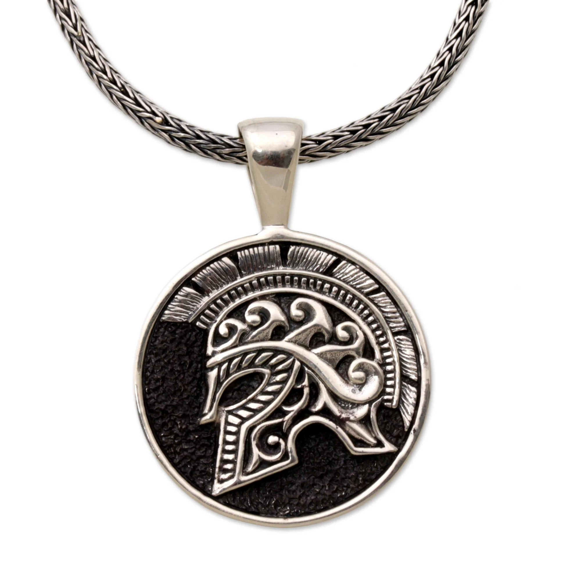 Hayam Wuruk Helmet Sterling Pendant Necklace - Image 2