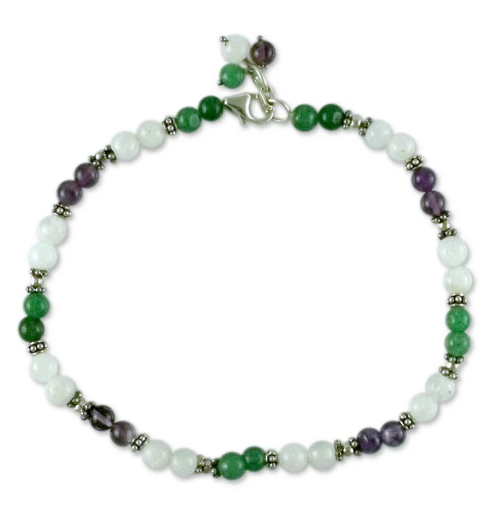 Head Over Heels Multi-Gem Aventurine Anklet - Image 2