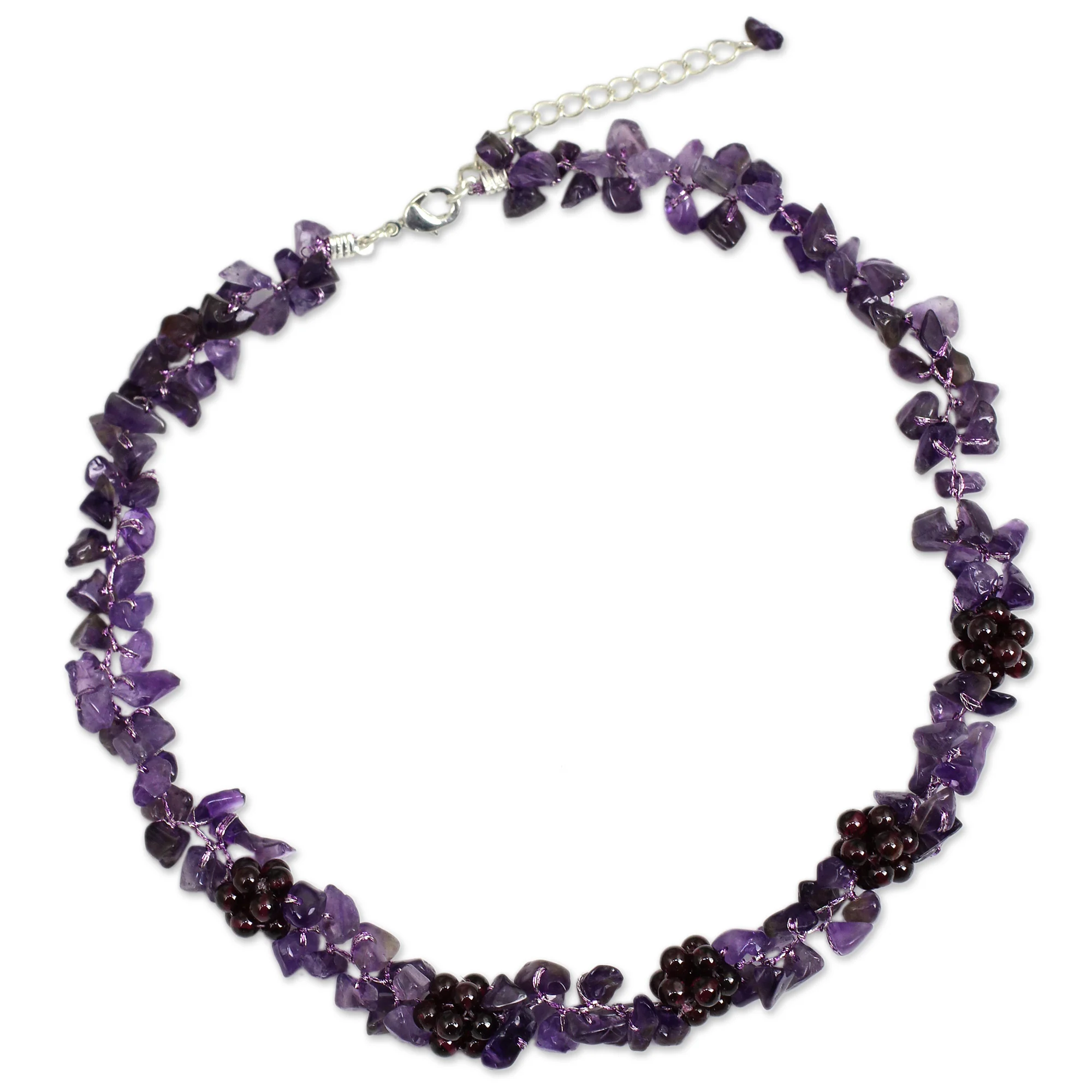 Heaven's Gift Multi-Gem Sterling Silver Beaded Necklace - Image 3