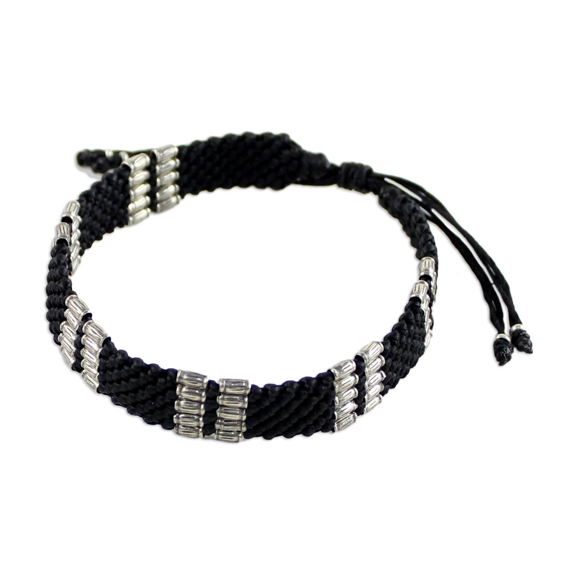 Hill Tribe Harvest Silver accent wristband bracelet - Image 2