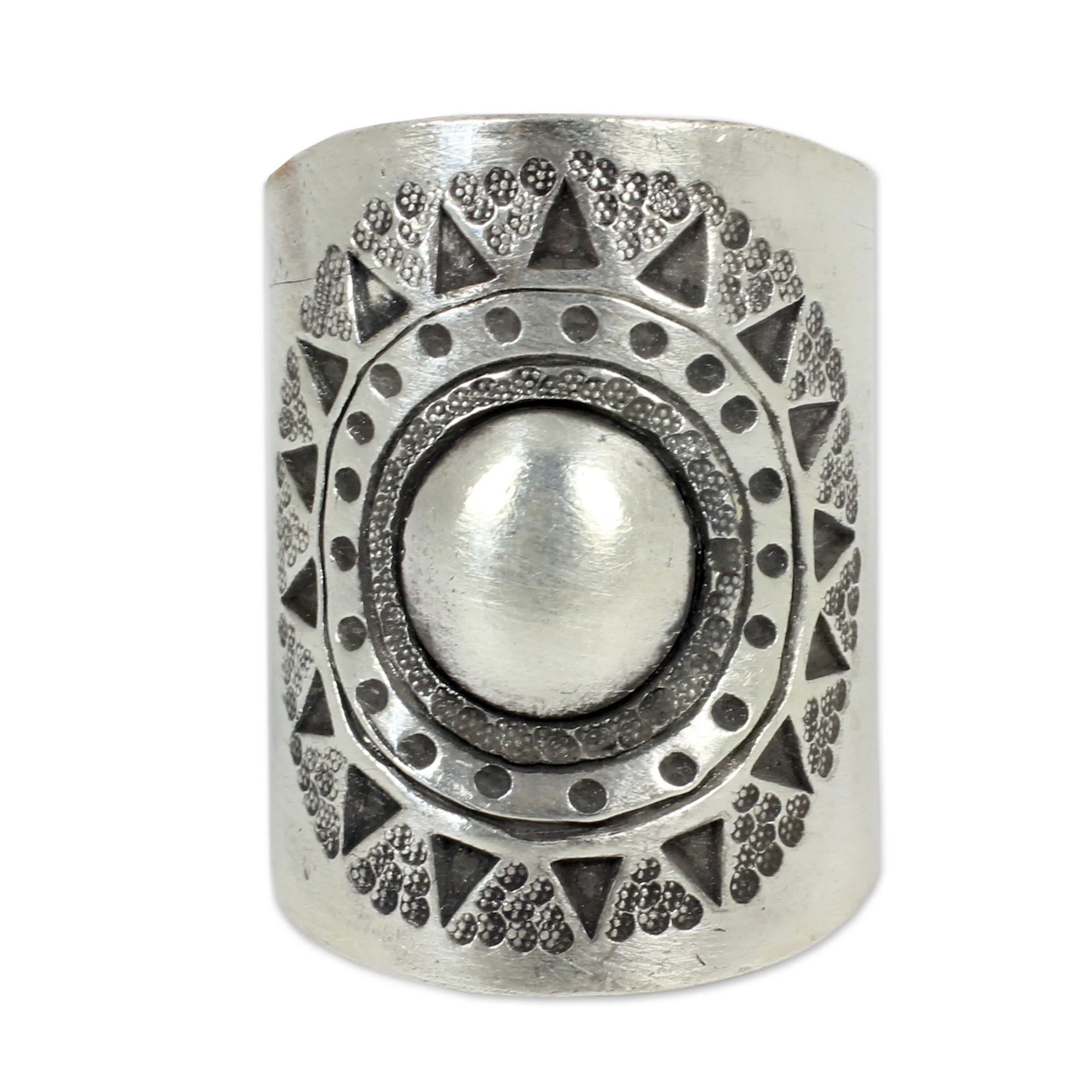Hill Tribe Sun Sterling Silver Wrap Ring - Image 2