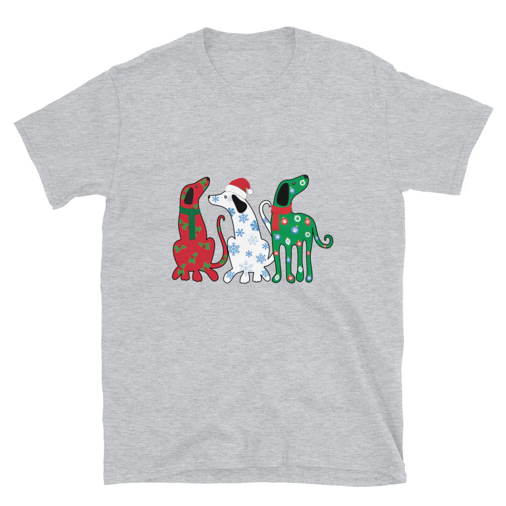 Holiday Greetings Dogs T-Shirt - Image 5