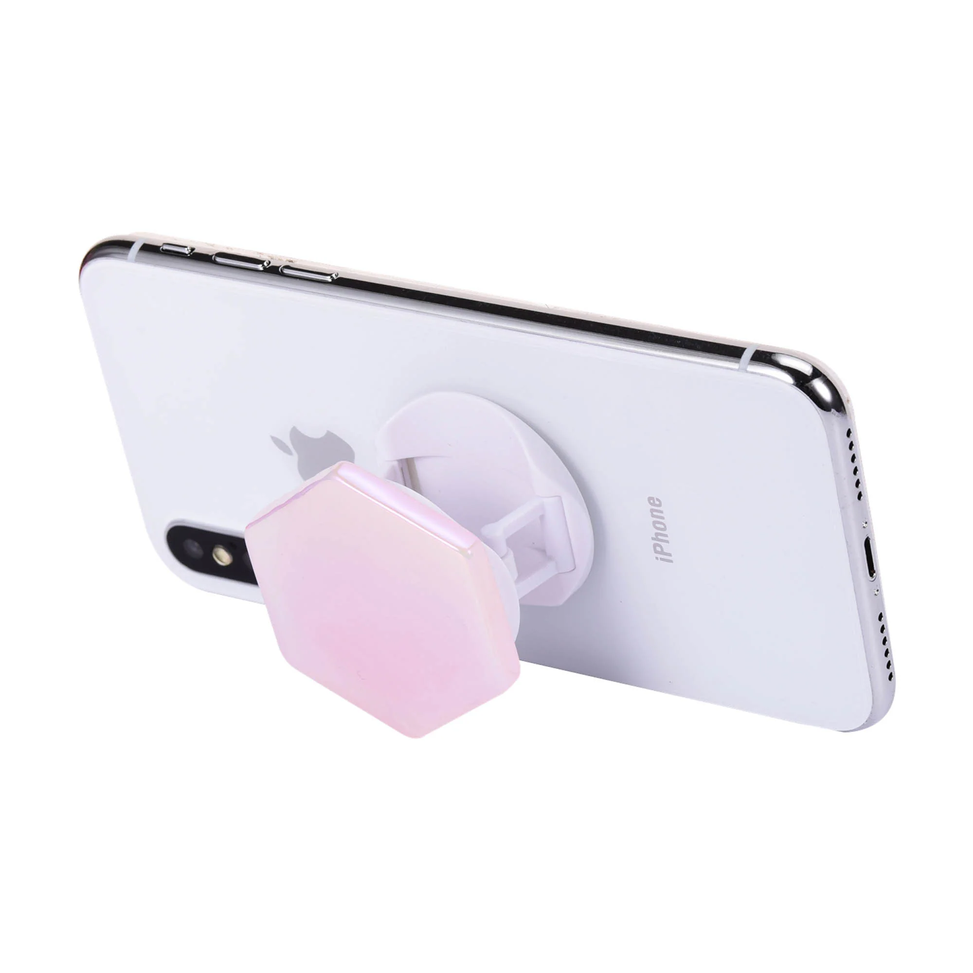 Holographic Rose Quartz Crystal Phone Grip - Image 2