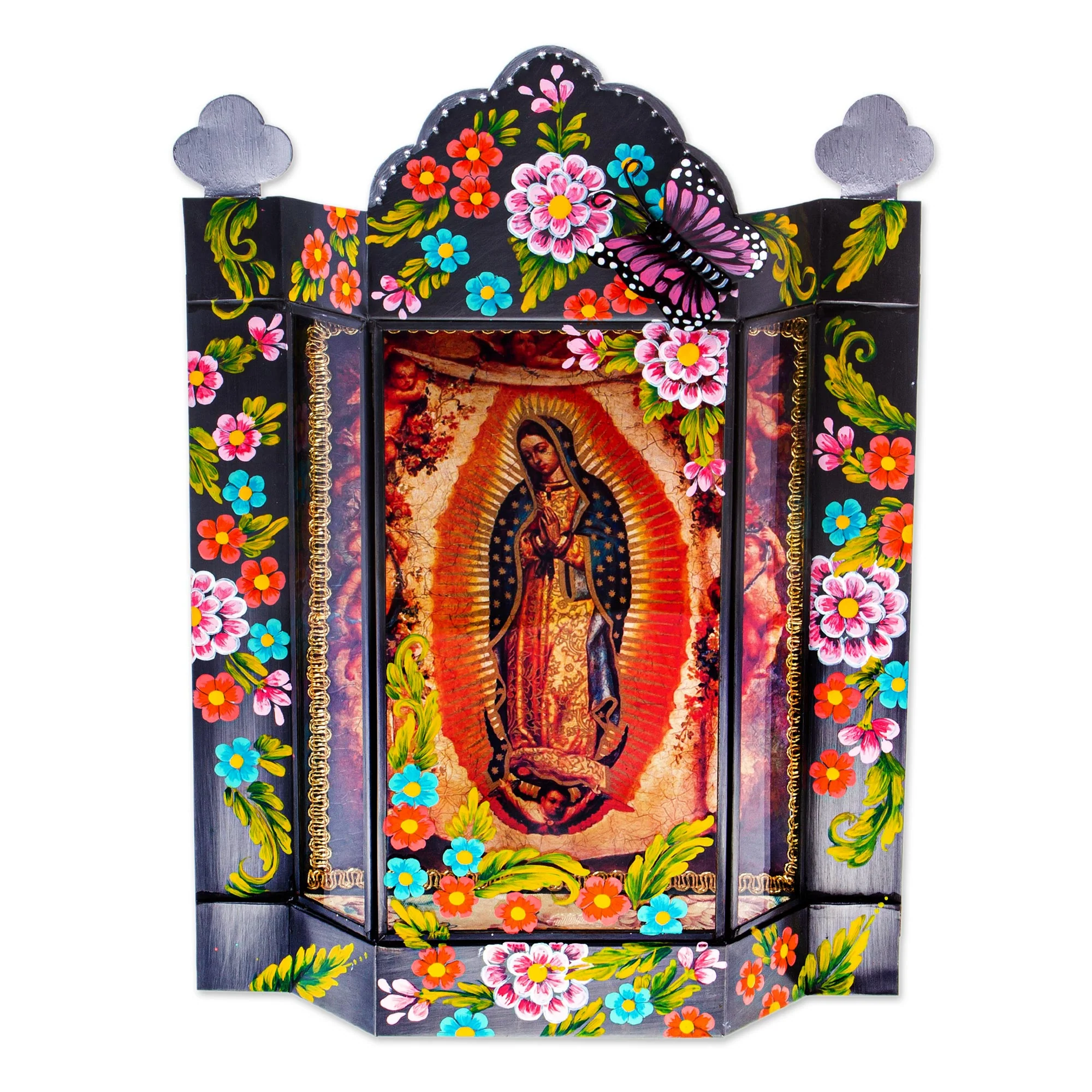 Holy Virgin Artisan Crafted Blessed Virgin Metal Niche - Image 2