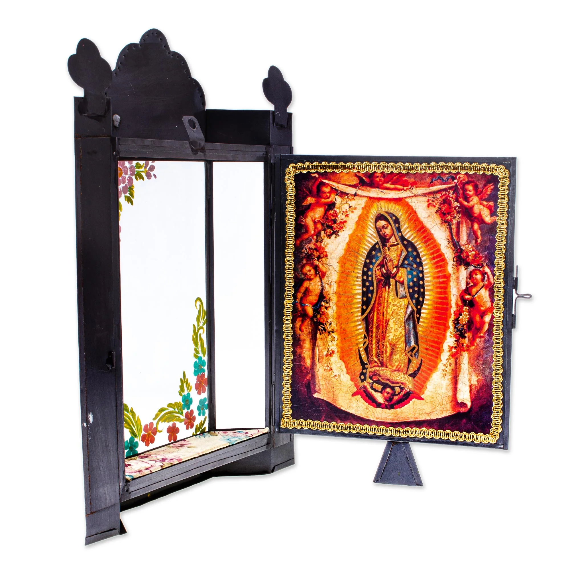 Holy Virgin Artisan Crafted Blessed Virgin Metal Niche - Image 4