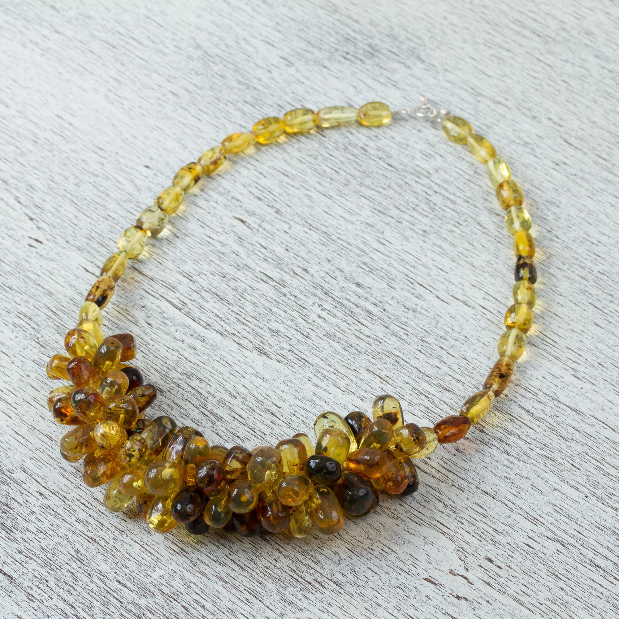 Honey Droplets Amber Beaded Necklace - Image 3