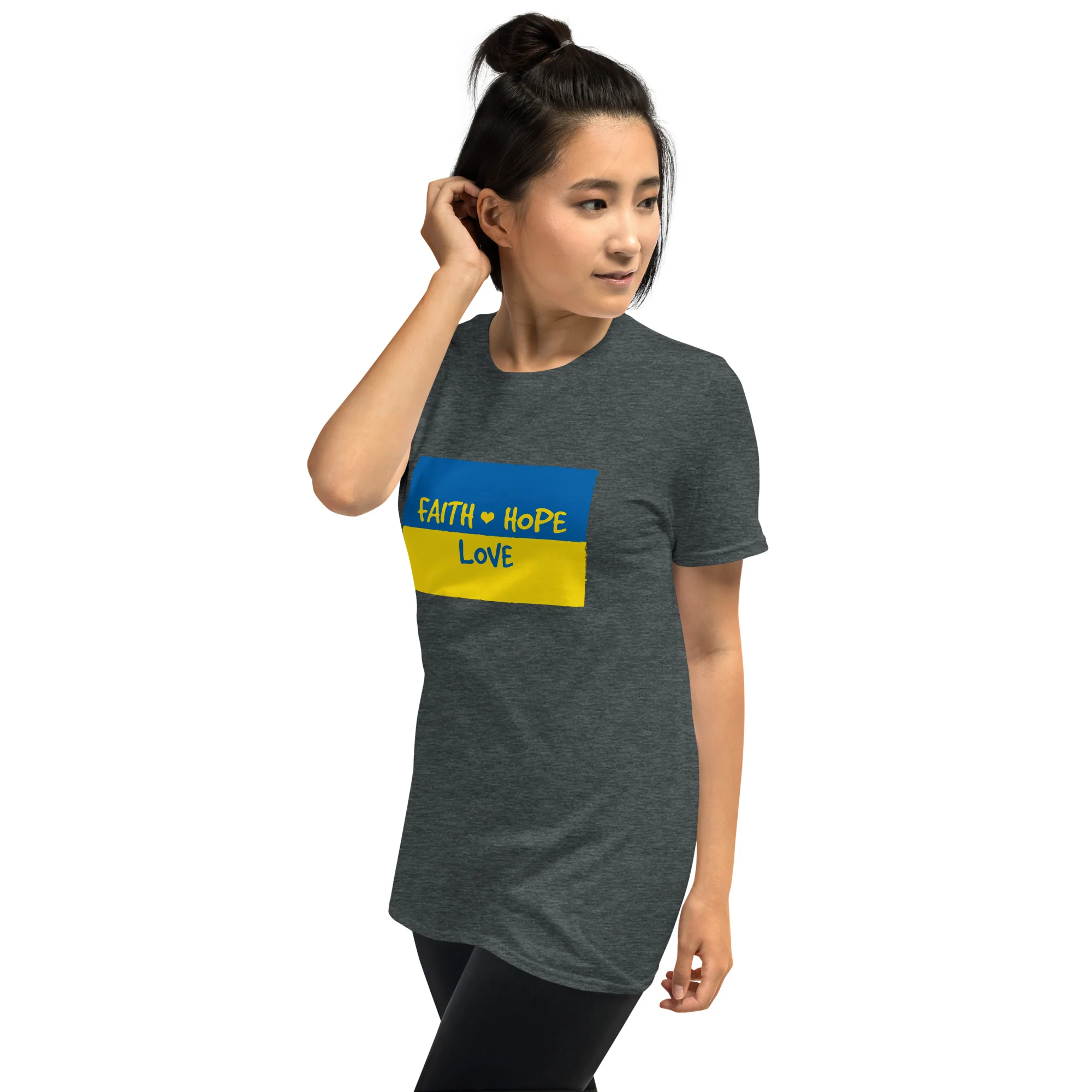 Hope, Faith & Love for Ukraine T-Shirt - Image 2
