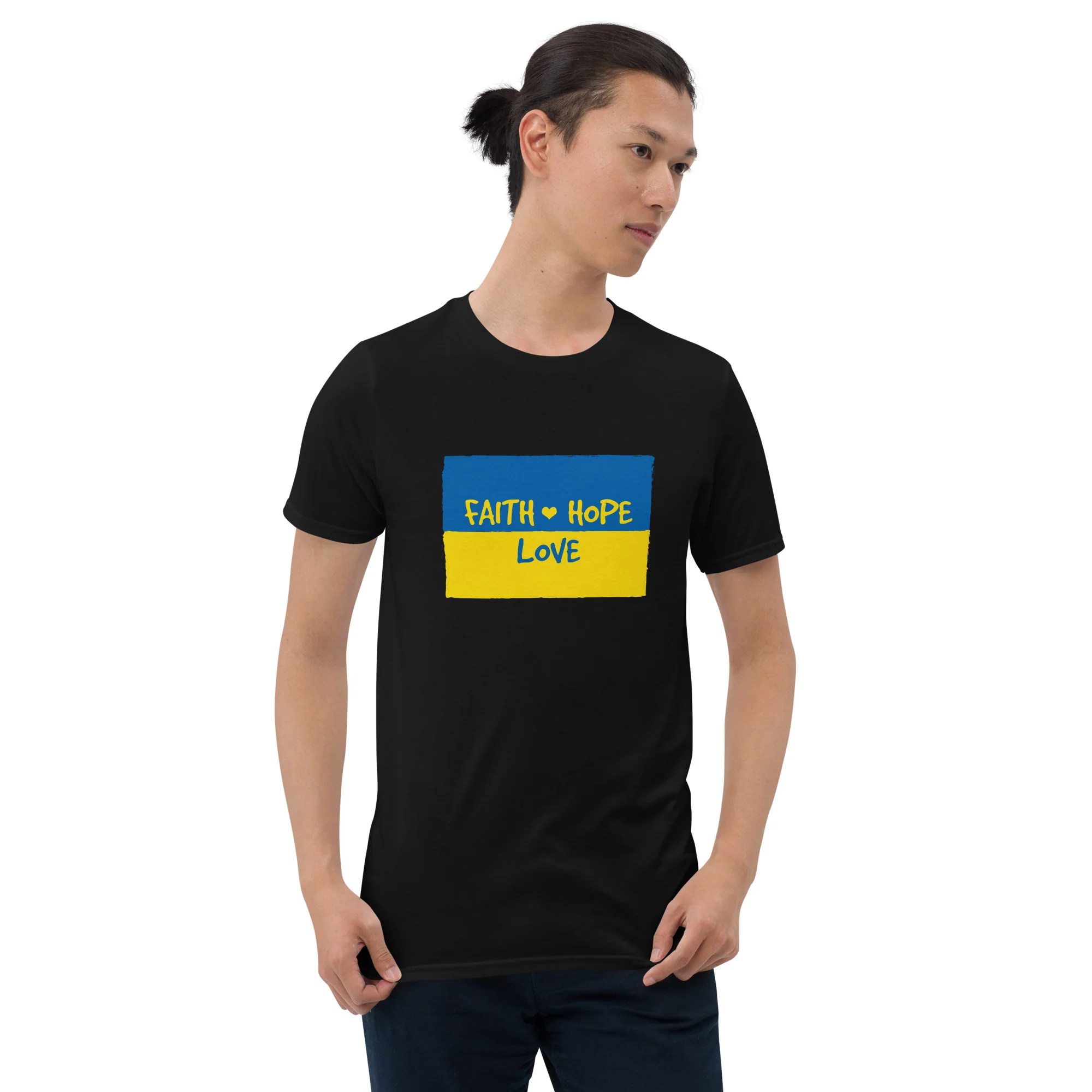 Hope, Faith & Love for Ukraine T-Shirt - Image 3