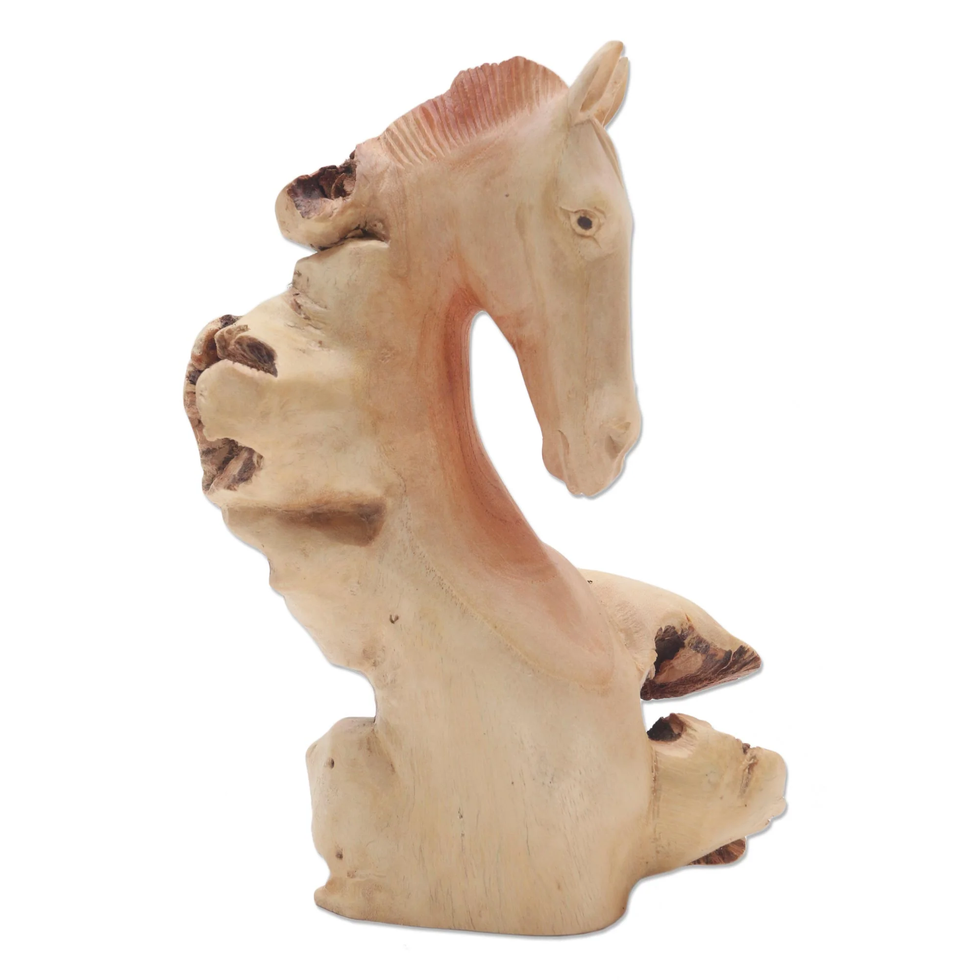 Horse Head Unique Benalu Wood Horse Head Statuette - Image 2