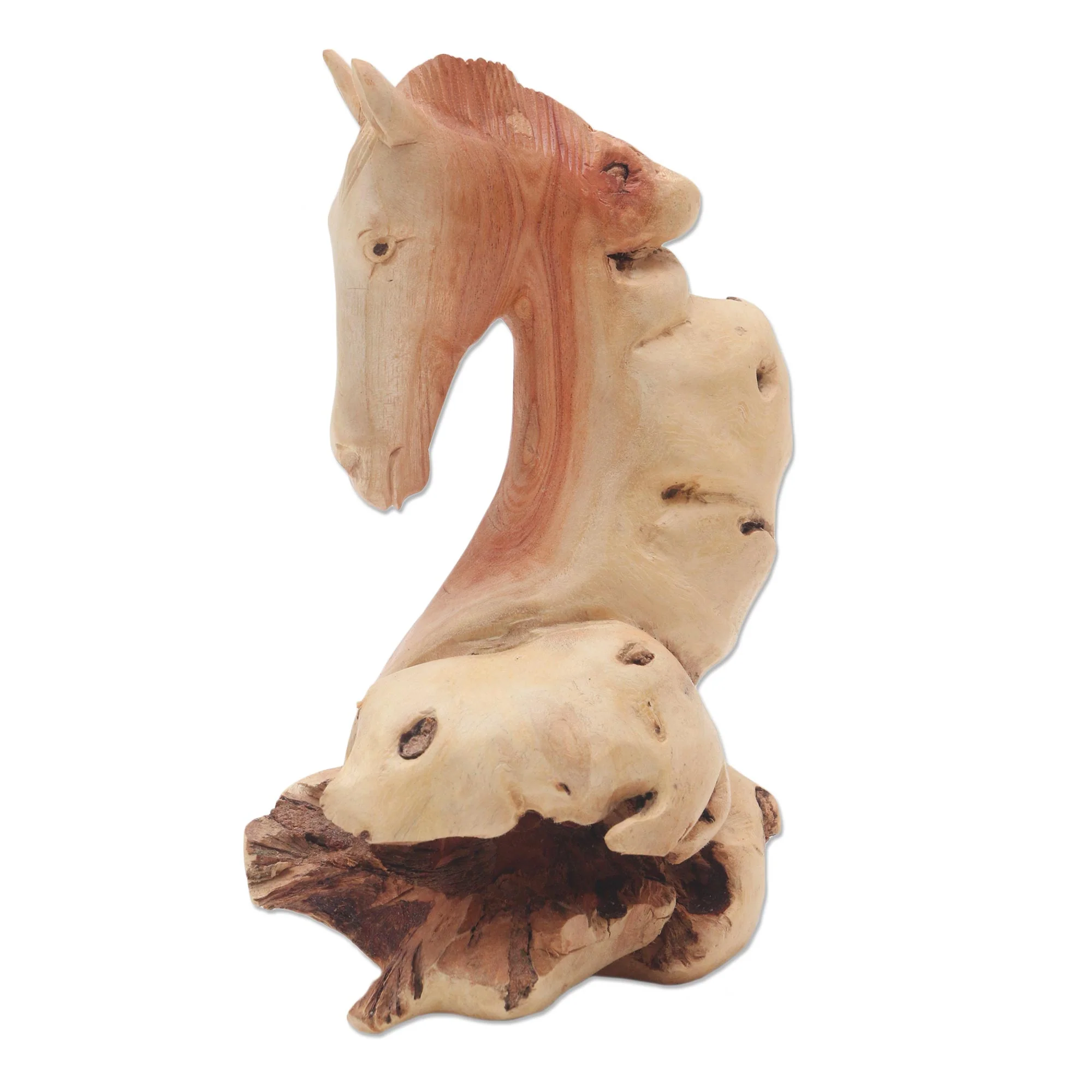 Horse Head Unique Benalu Wood Horse Head Statuette - Image 3