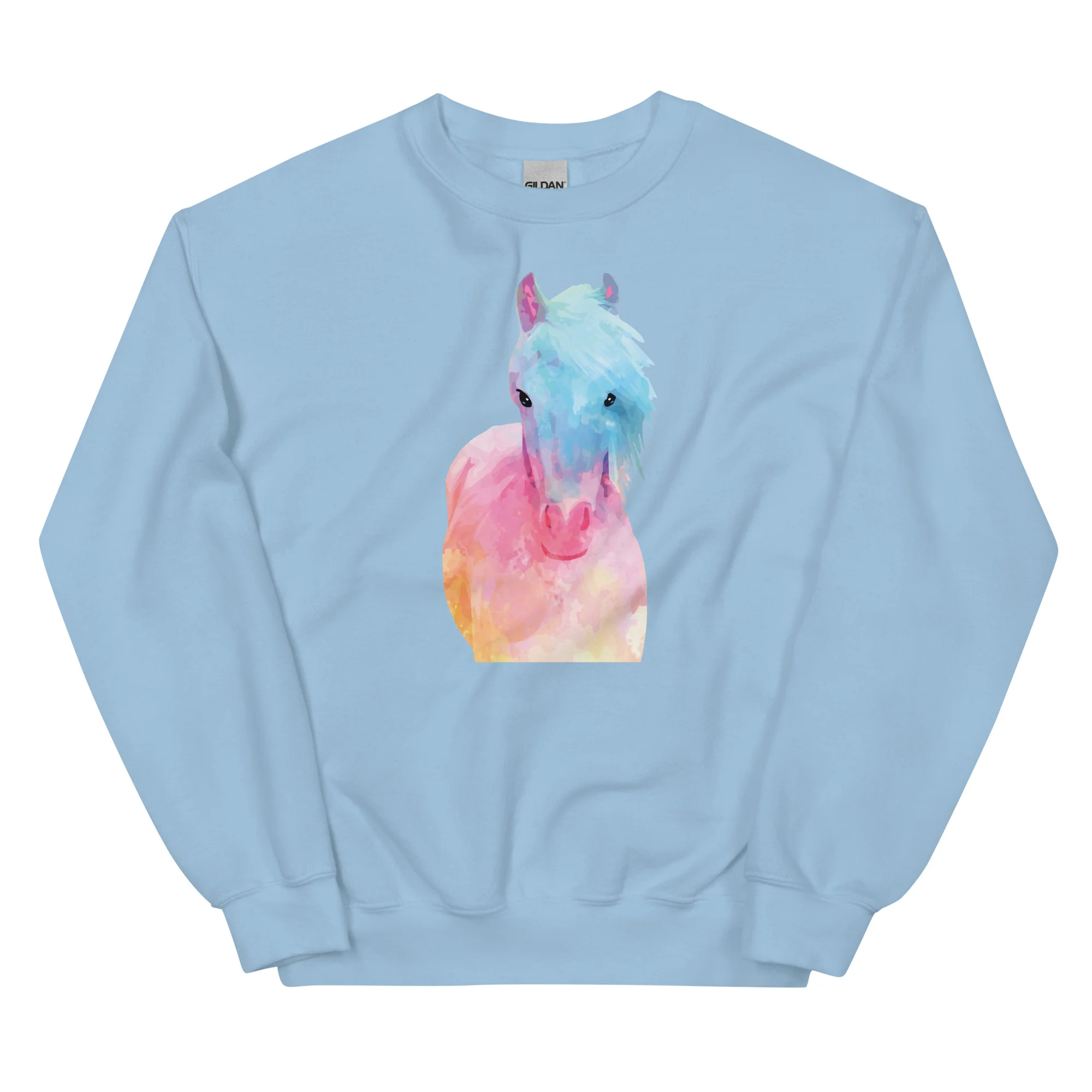 Horse in Sweet Pastels Crewneck Sweatshirt - Image 8