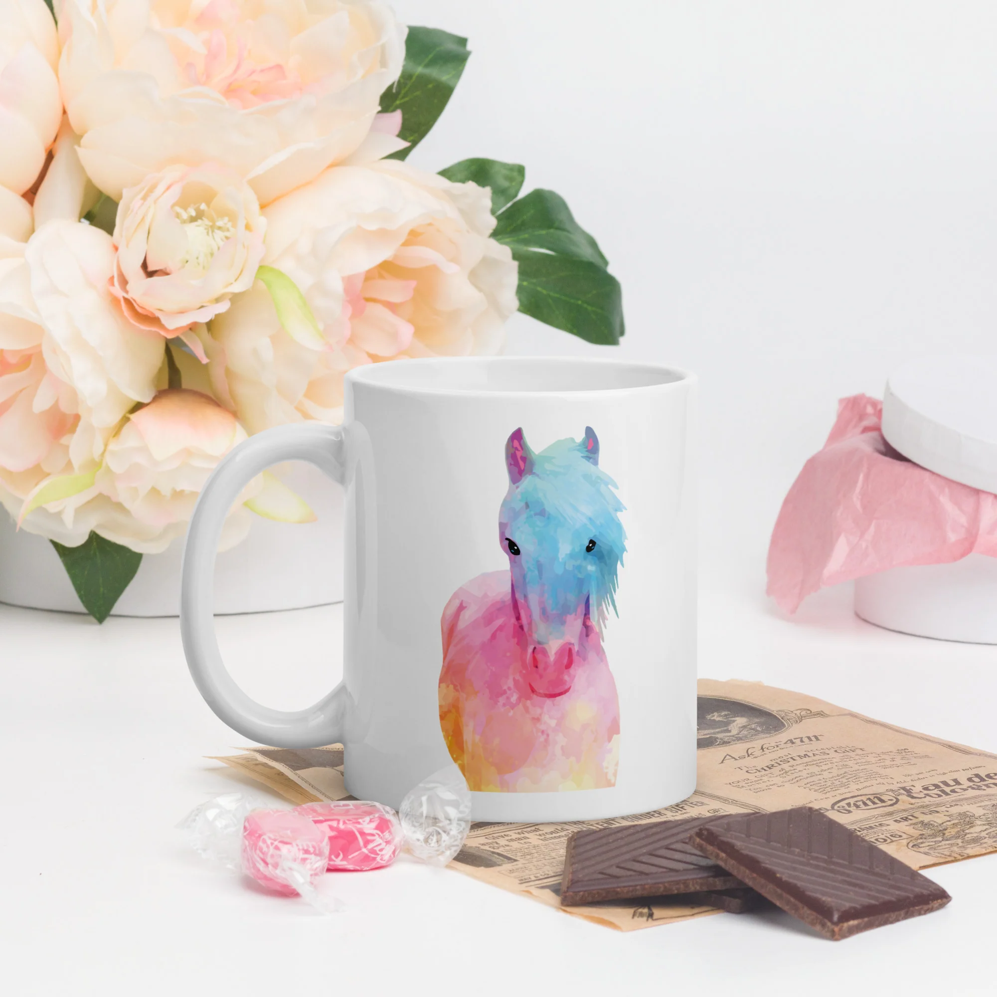 Horse in Sweet Pastels Mug - Image 2