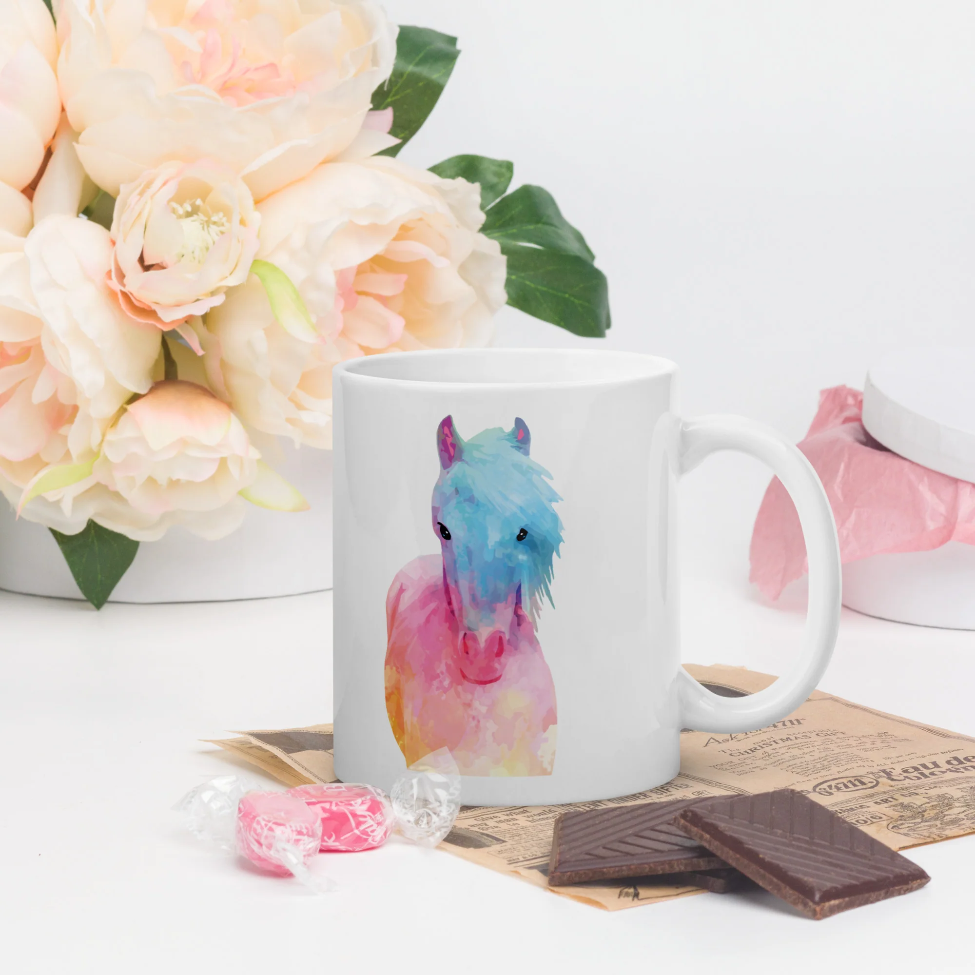 Horse in Sweet Pastels Mug - Image 3