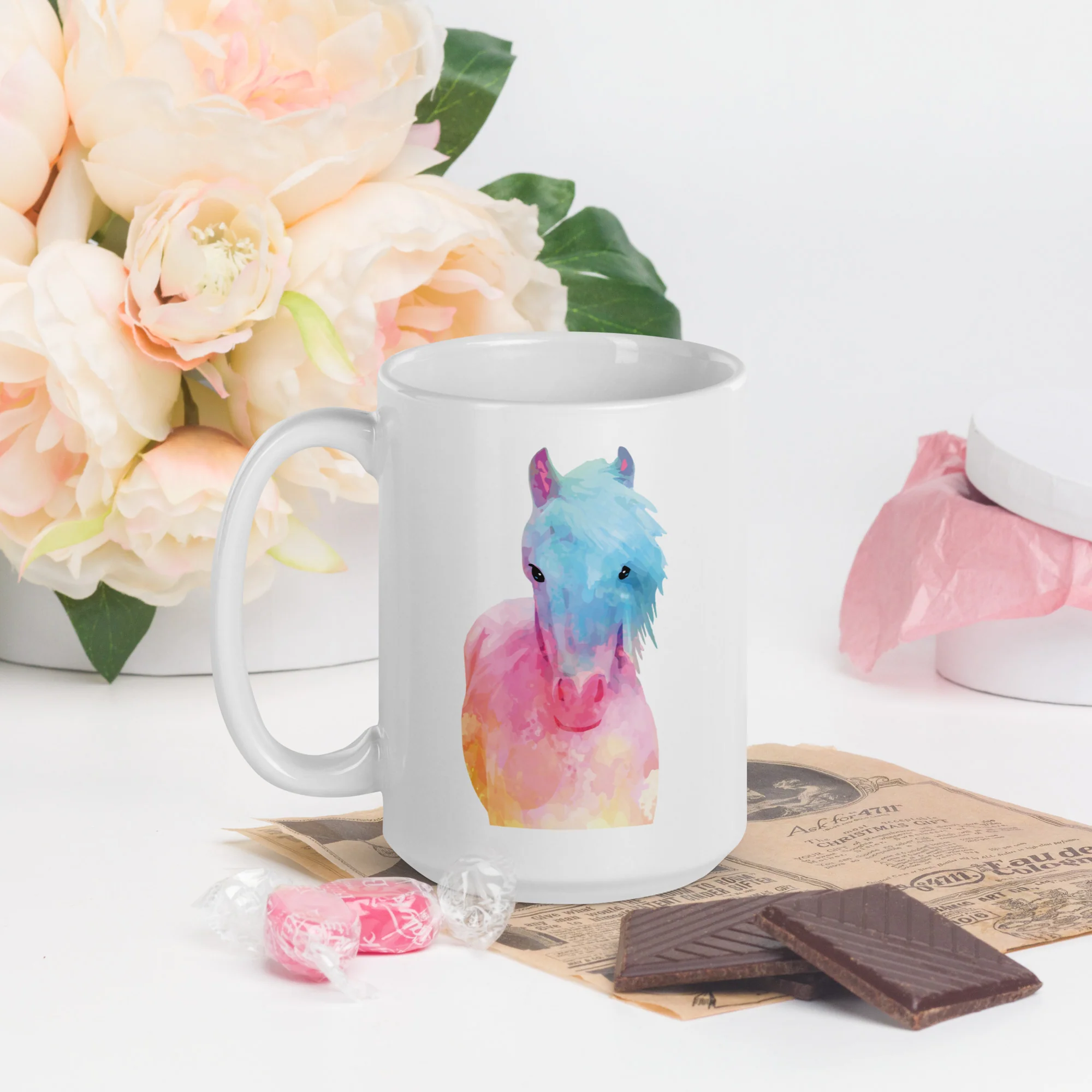 Horse in Sweet Pastels Mug - Image 5