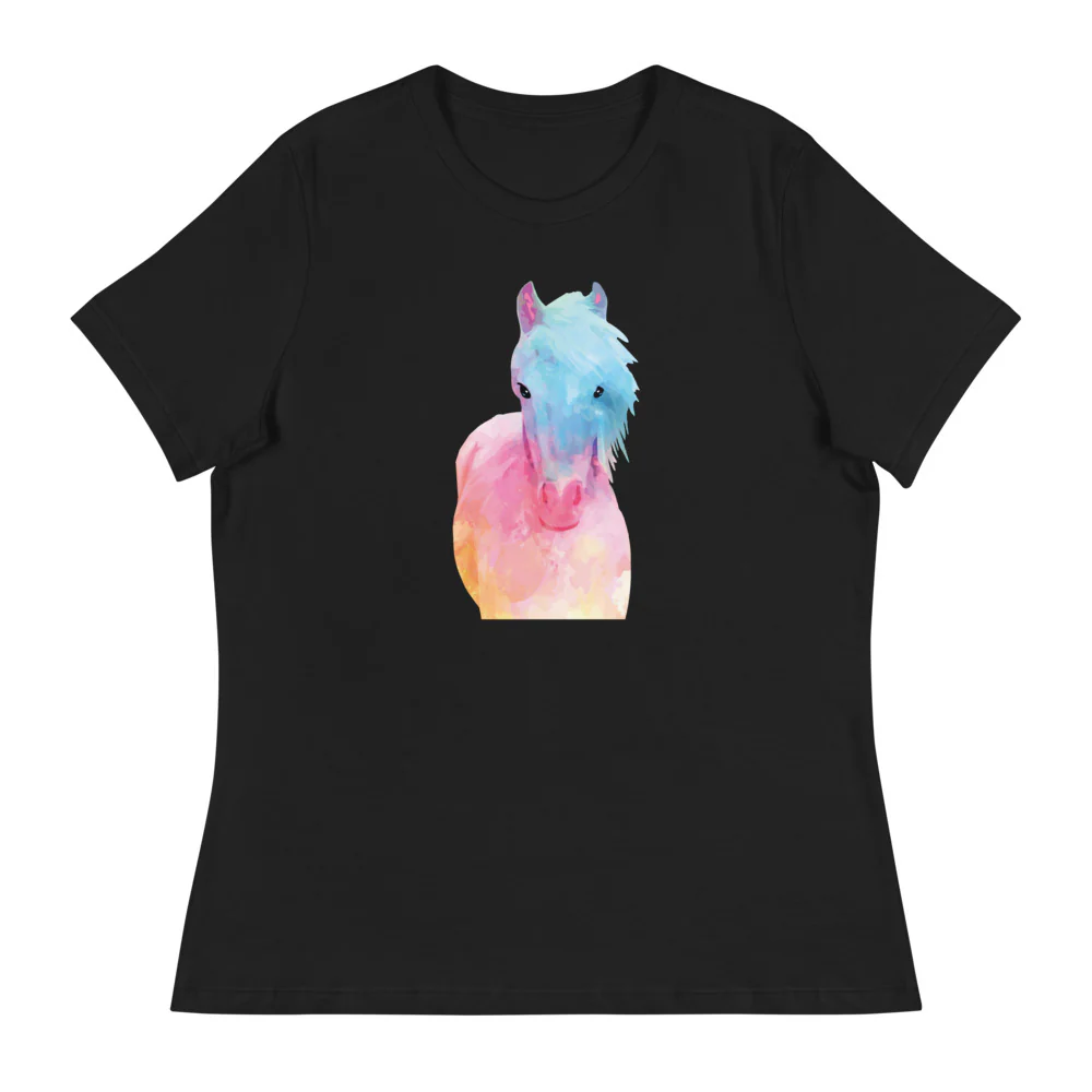 Horse in Sweet Pastels Women's Relaxed T-Shirt - Image 3