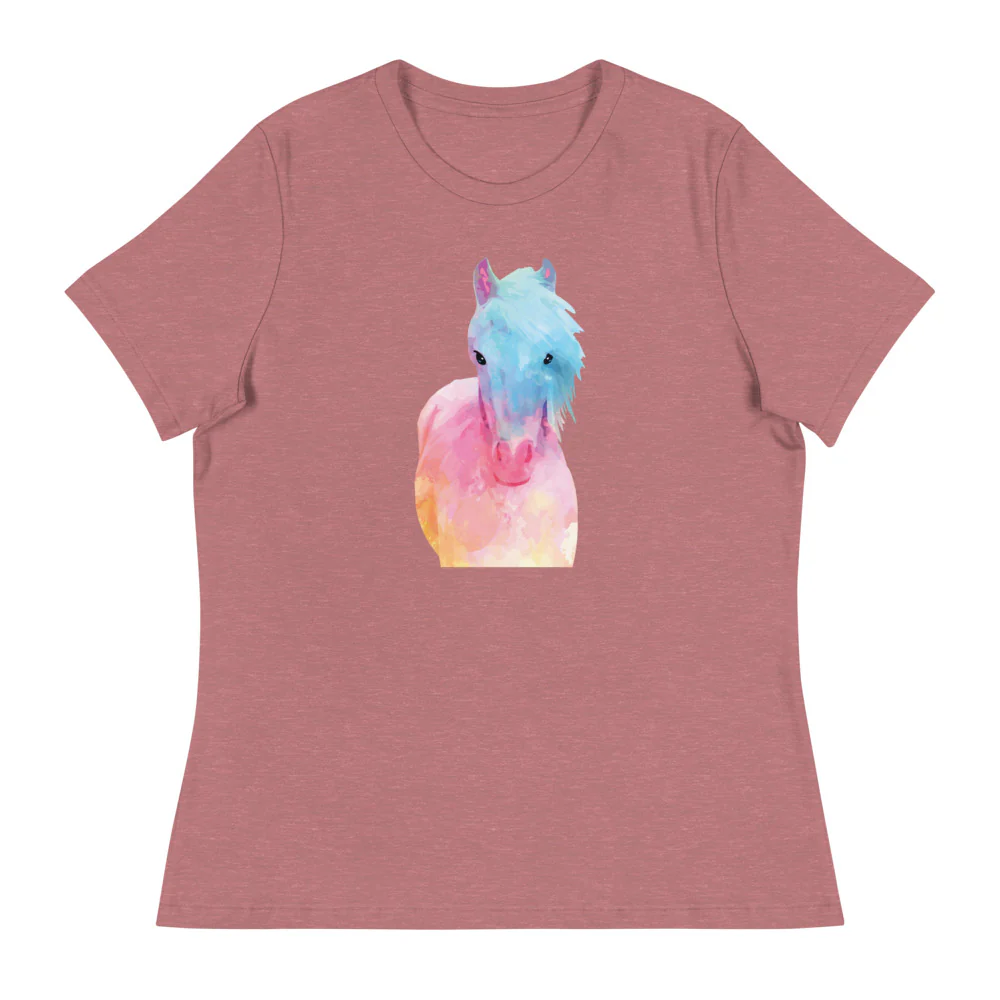 Horse in Sweet Pastels Women's Relaxed T-Shirt - Image 6