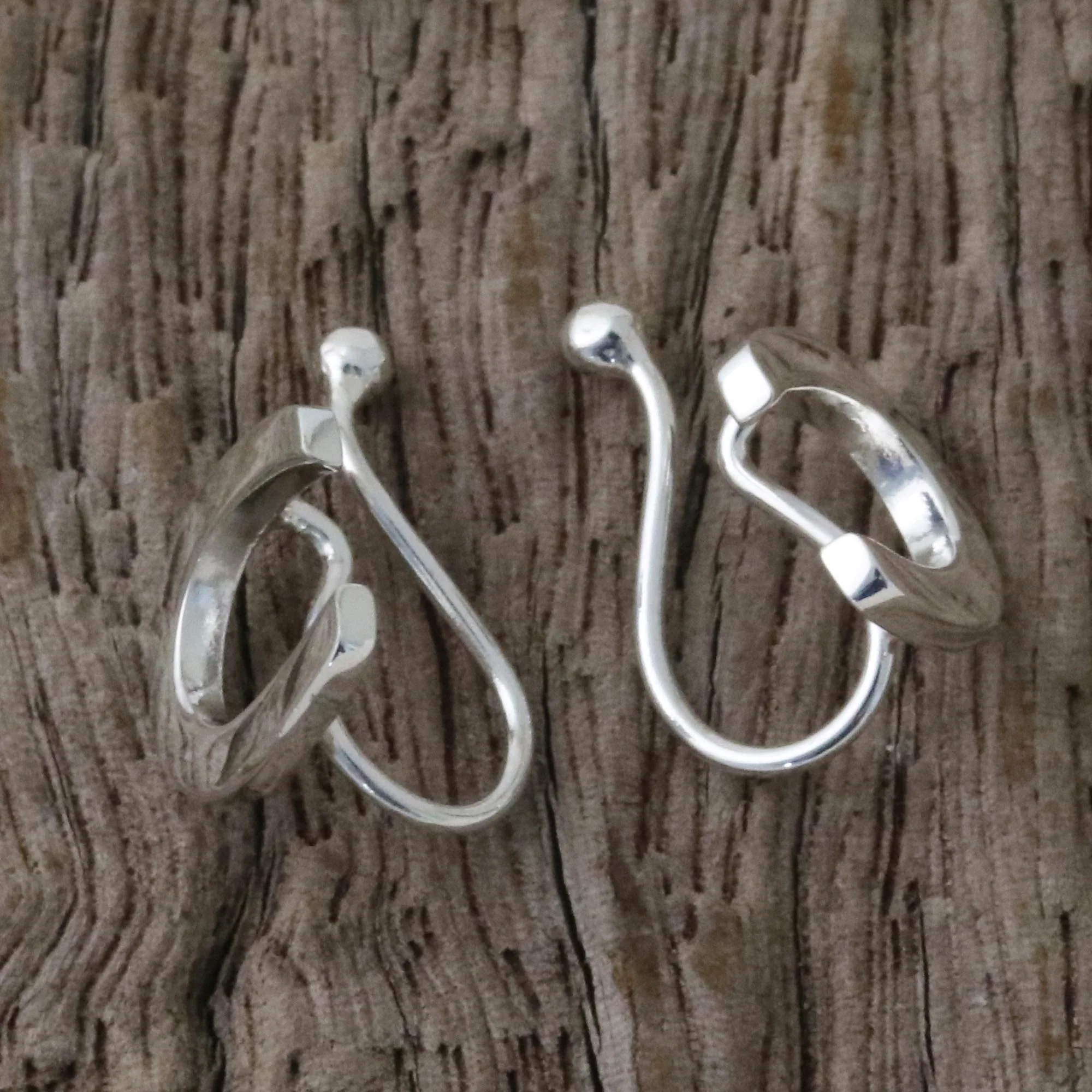 Horseshoe Luck 925 Sterling Silver Horseshoe Ear Cuffs from Thailand - Image 4